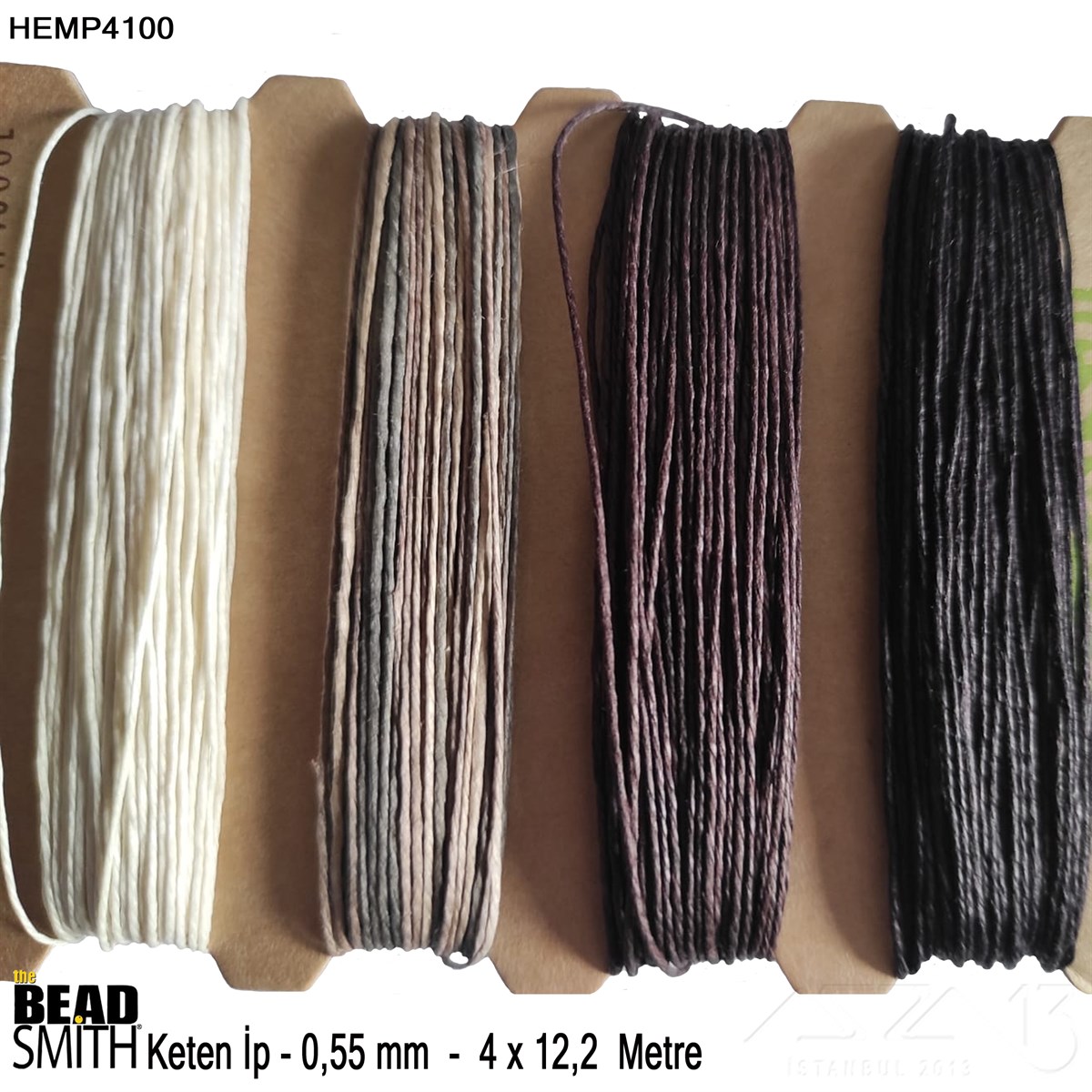 İp, Kordon, Misina / Keten İpler / Doğal Keten İp SetiKeten İplerBeadSmith06.Tm.64.Hm.07İp - Doğal Keten 4'lü İp Seti - 0,55 mm - Hemp4100 - 4x12,2 Metre 