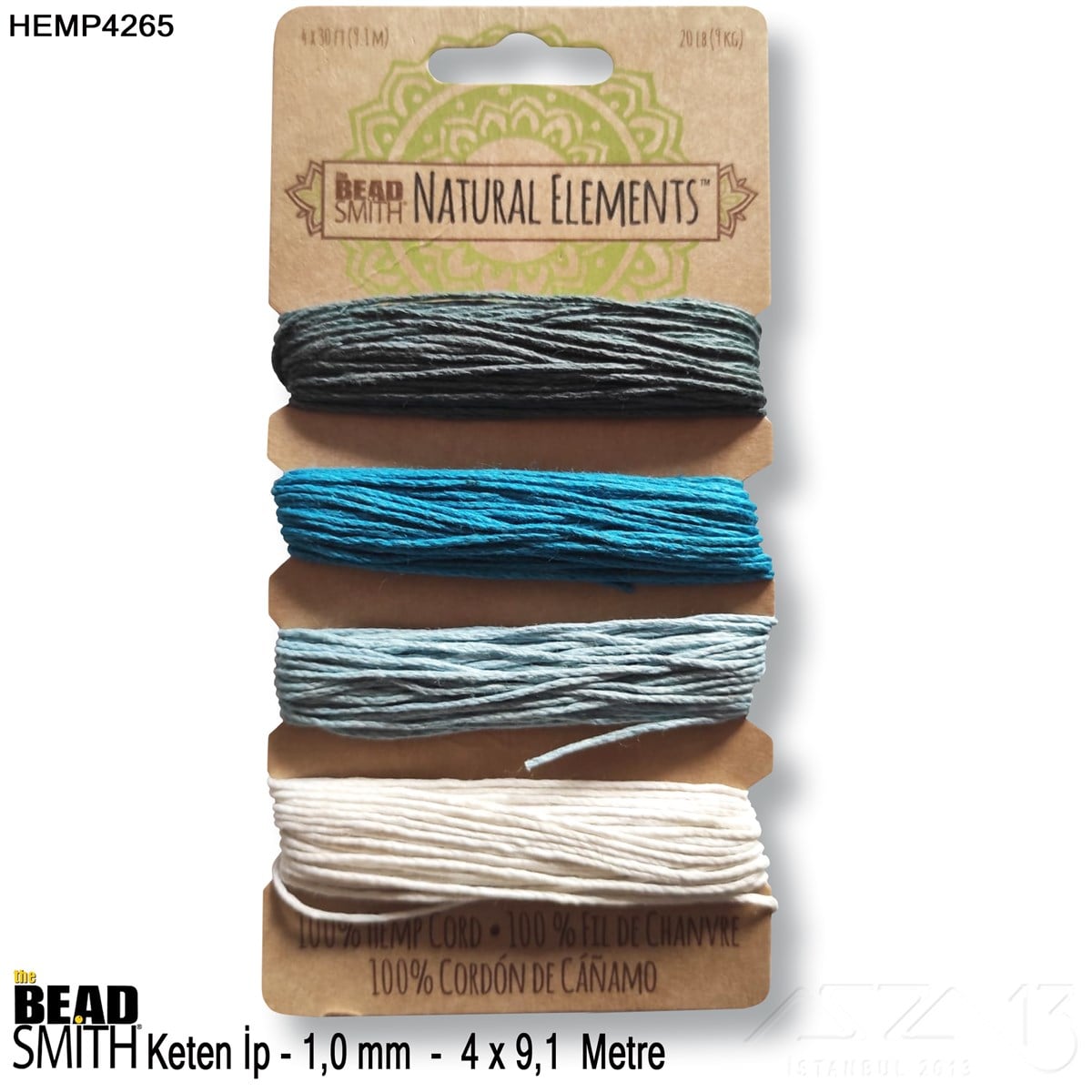 İp, Kordon, Misina / Keten İpler / Doğal Keten İp SetiKeten İplerBeadSmith06.Tm.64.Hm.19İp - Doğal Keten 4'lü İp Seti - 1,0 mm - Hemp4265 - 4x9,1 Metre 