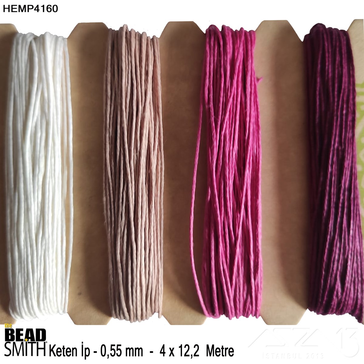 İp, Kordon, Misina / Keten İpler / Doğal Keten İp SetiKeten İplerBeadSmith06.Tm.64.Hm.11İp - Doğal Keten 4'lü İp Seti - 0,55 mm - Hemp4160 - 4x12,2 Metre 