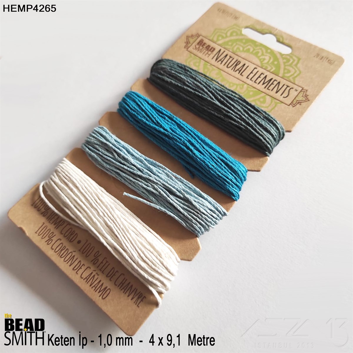 İp, Kordon, Misina / Keten İpler / Doğal Keten İp SetiKeten İplerBeadSmith06.Tm.64.Hm.19İp - Doğal Keten 4'lü İp Seti - 1,0 mm - Hemp4265 - 4x9,1 Metre 
