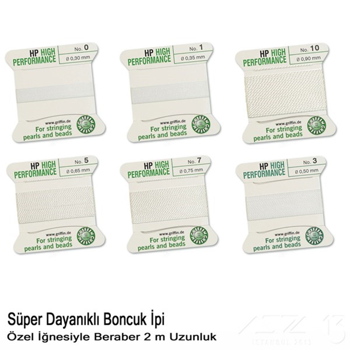 İp, Kordon, Misina / Performans İpleri / Super Dayanıklı, Kendinden İğneli İpPerformans İpleriGriffin06.Tm.64.Pf.01İp - Super Dayanıklı, Kendinden İğneli - 0,35 mm - N1 - 2 Metre 