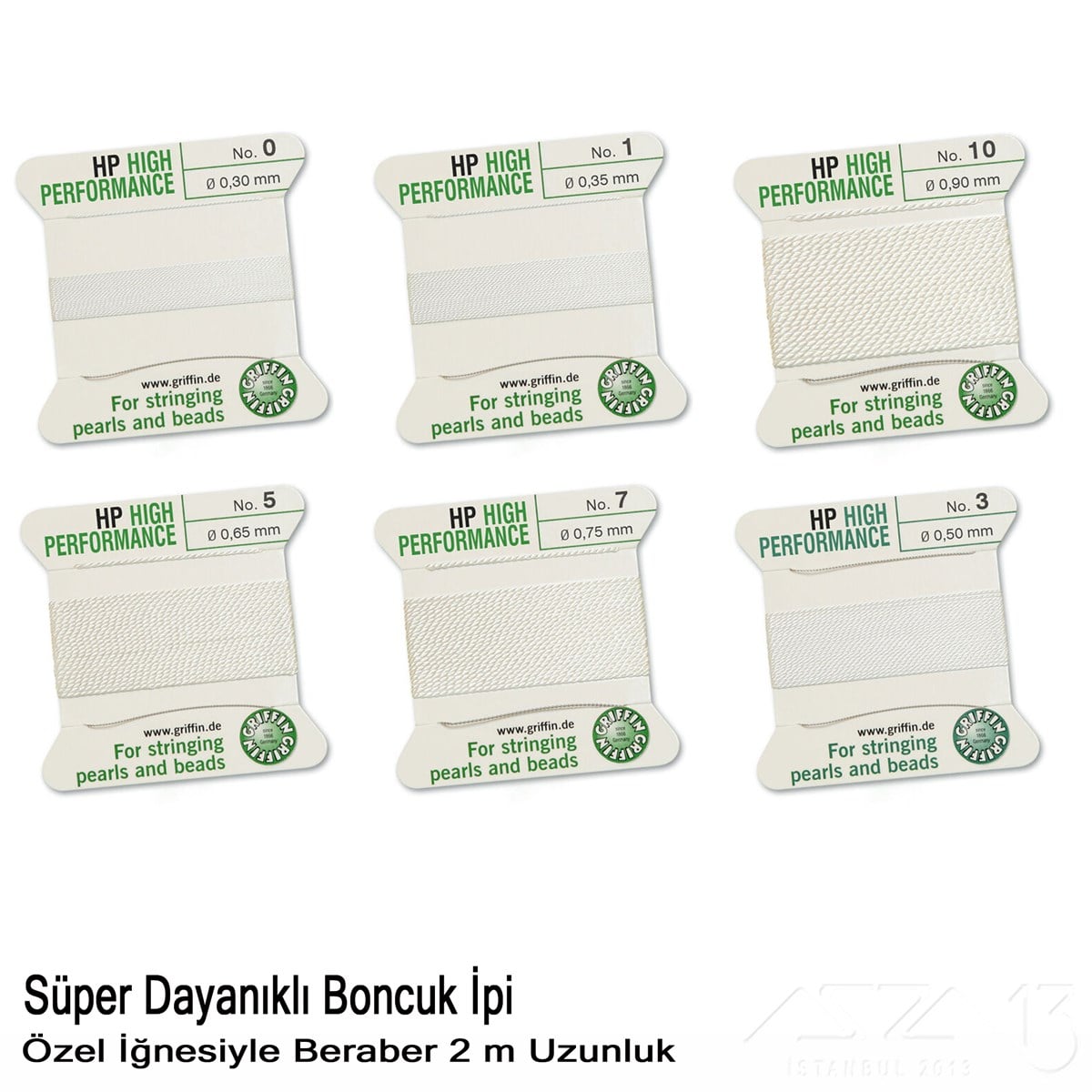 İp, Kordon, Misina / Performans İpleri / Super Dayanıklı, Kendinden İğneli İpPerformans İpleriGriffin06.Tm.64.Pf.01İp - Super Dayanıklı, Kendinden İğneli - 0,35 mm - N1 - 2 Metre 