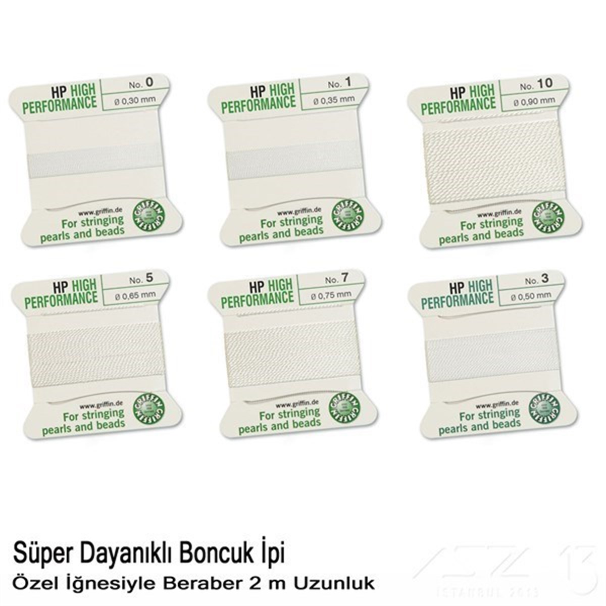İp, Kordon, Misina / Performans İpleri / Super Dayanıklı, Kendinden İğneli İpPerformans İpleriGriffin06.Tm.64.Pf.01İp - Super Dayanıklı, Kendinden İğneli - 0,35 mm - N1 - 2 Metre 