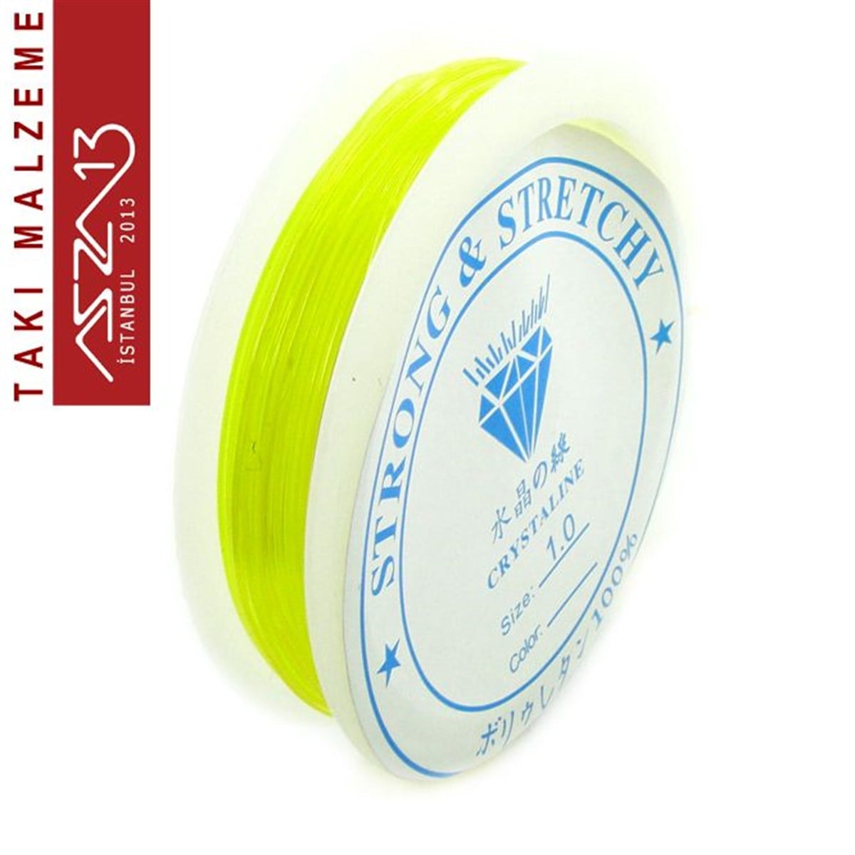 İpler, Kordonlar, Misinalarİp, Kordon, MisinaMarkasızEsnek Silikon 0,80 mm veya 1,00 mm Sarı Misina / Paket İçeriği 10 m