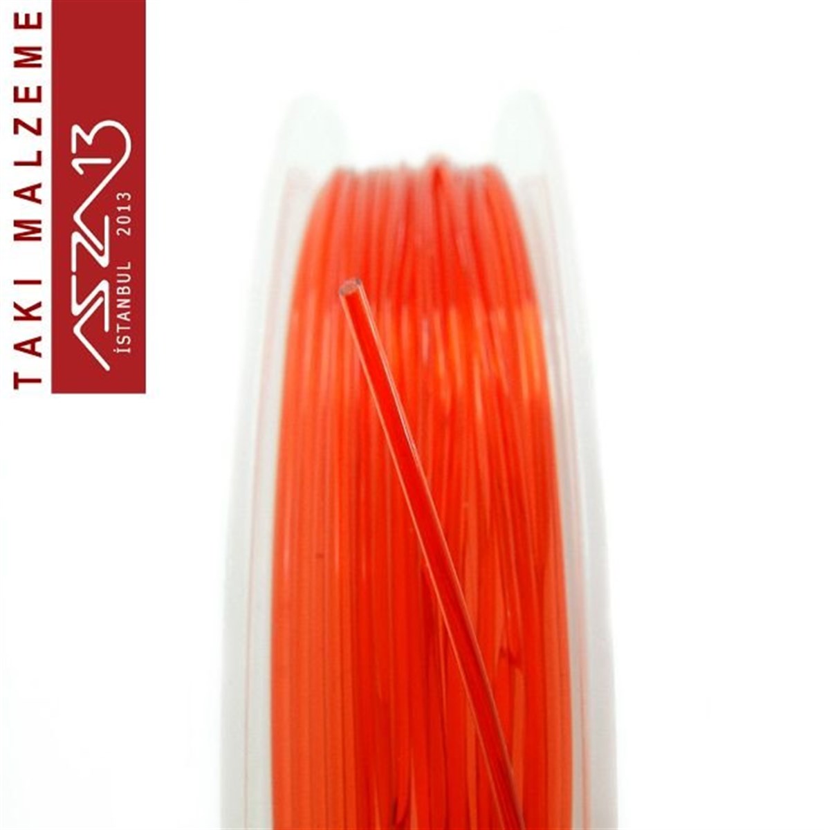 İpler, Kordonlar, Misinalarİp, Kordon, MisinaMarkasızEsnek Silikon 0,80 mm veya 1,00 mm Kırmızı Misina / Paket İçeriği 10 m