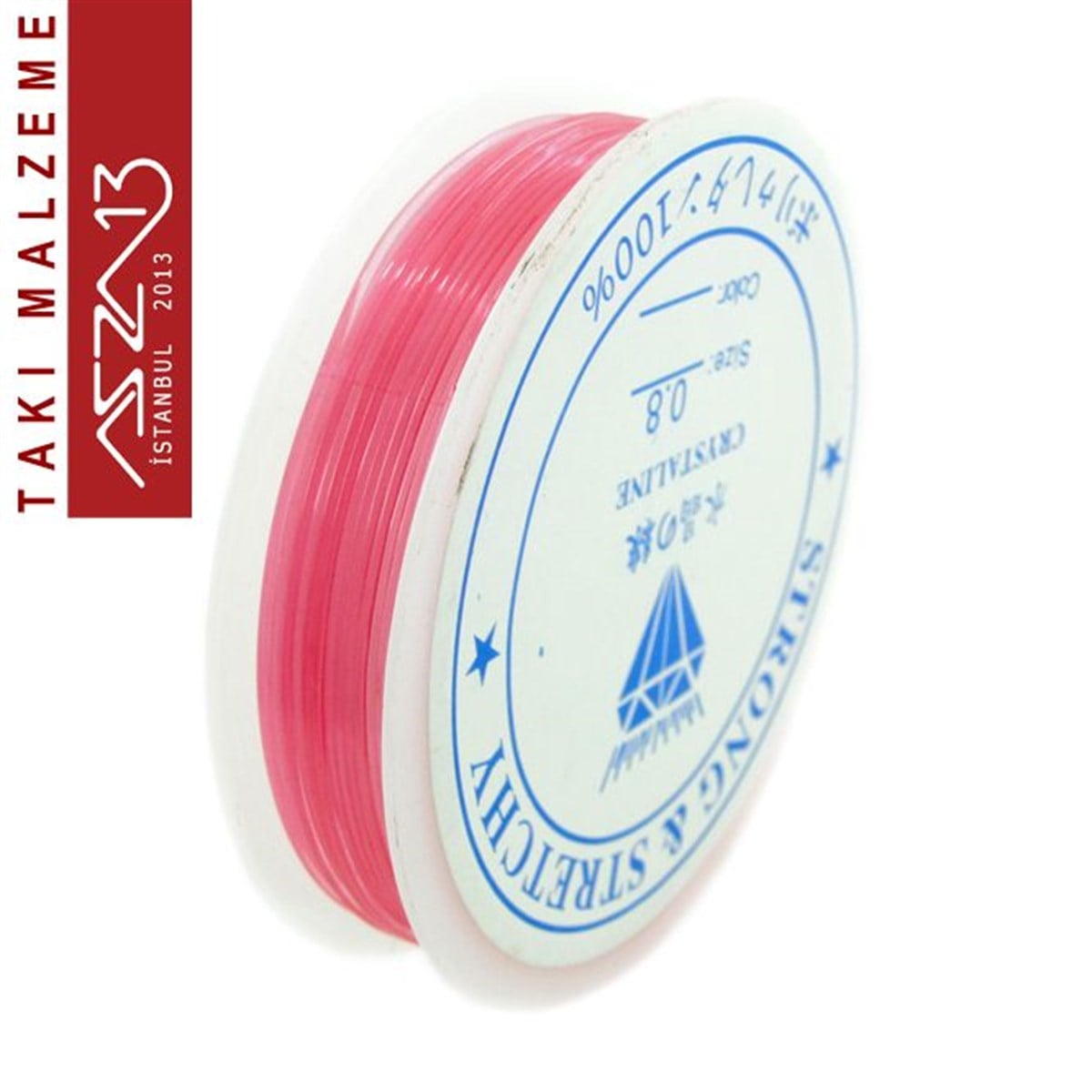 İpler, Kordonlar, Misinalarİp, Kordon, MisinaMarkasızEsnek Silikon 0,80 mm veya 1,00 mm Pembe Misina / Paket İçeriği 10 m