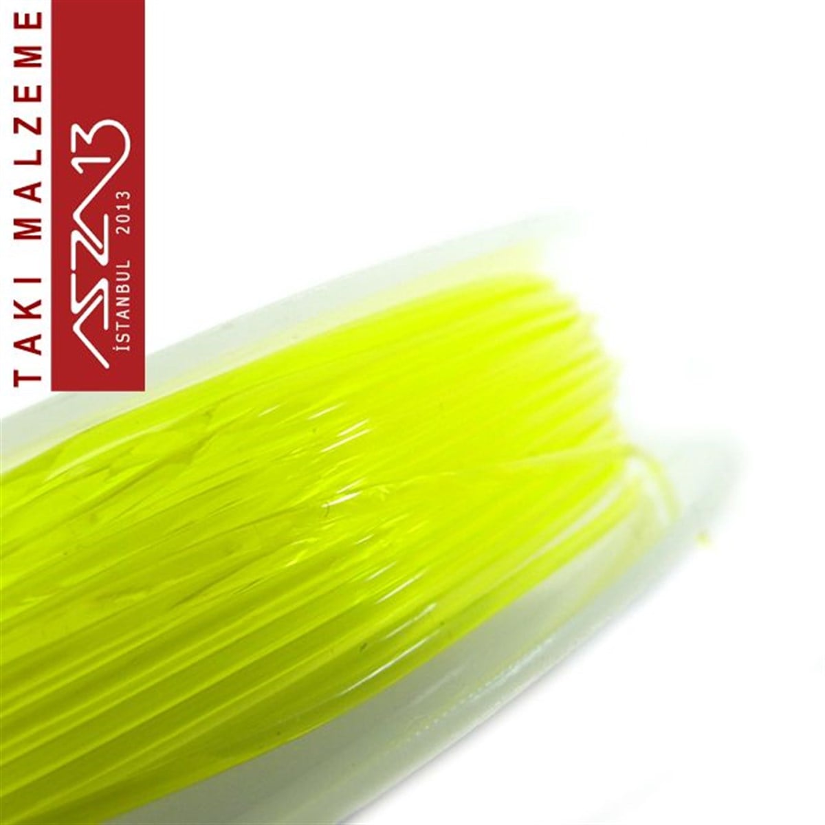 İpler, Kordonlar, Misinalarİp, Kordon, MisinaMarkasızEsnek Silikon 0,80 mm veya 1,00 mm Sarı Misina / Paket İçeriği 10 m