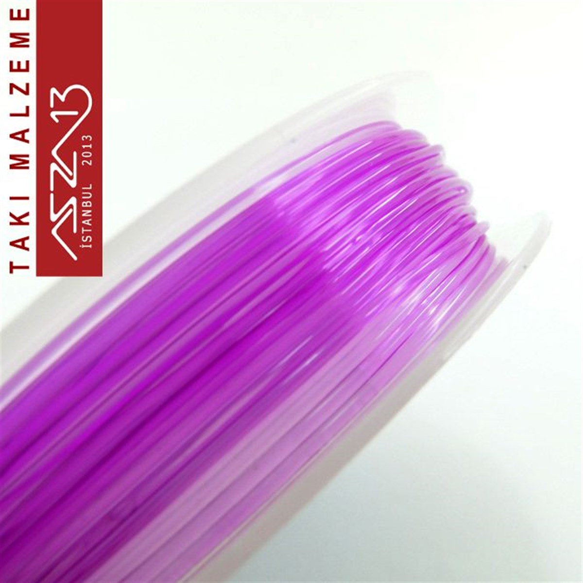 İpler, Kordonlar, Misinalarİp, Kordon, MisinaMarkasızEsnek Silikon 0,80 mm veya 1,00 mm Mor Misina / Paket İçeriği 10 m