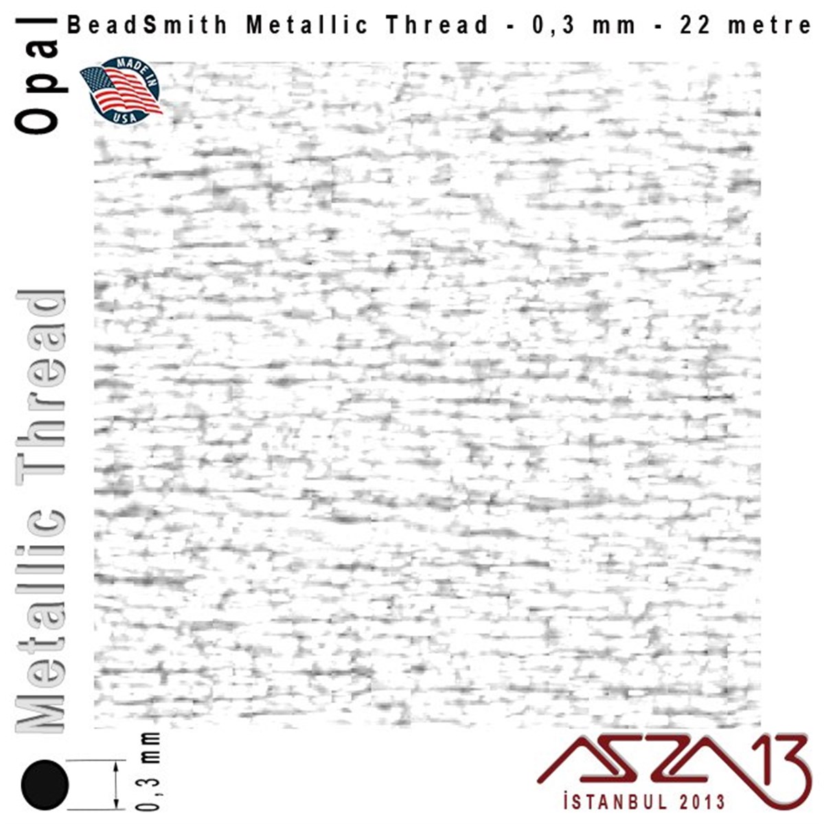 İpler, Kordonlar, MisinalarTAKI MALZEMEBeadSmithMetalik İp - Opal - Beyaz Opal - 0,30 mm Kalınlıkta İp / 22 metre
