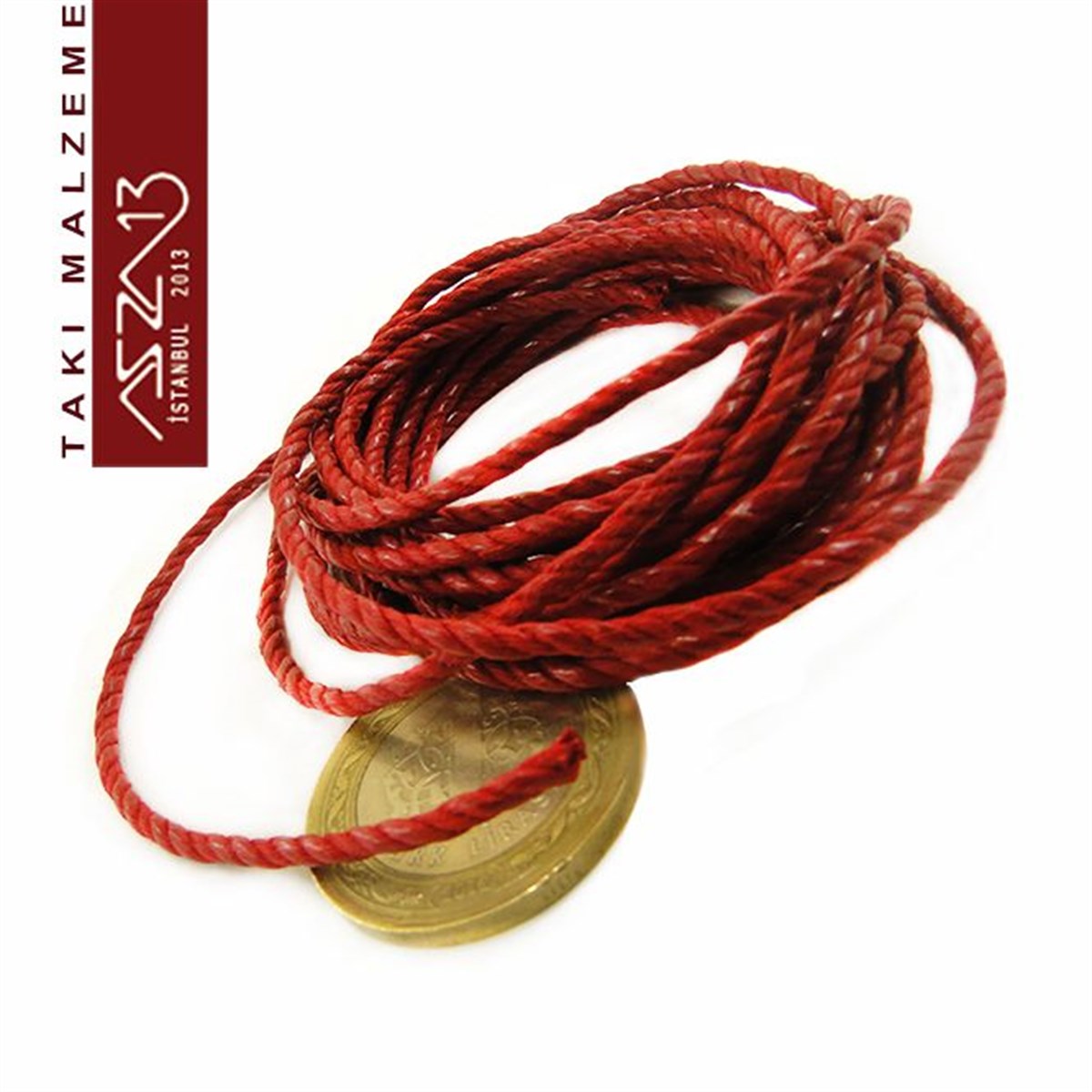 İpler, Kordonlar, MisinalarTAKI MALZEMEKord İplikDoğal Pamuk, 2,00 mm Bordo Rengi Kordon / Paket İçeriği 3 m