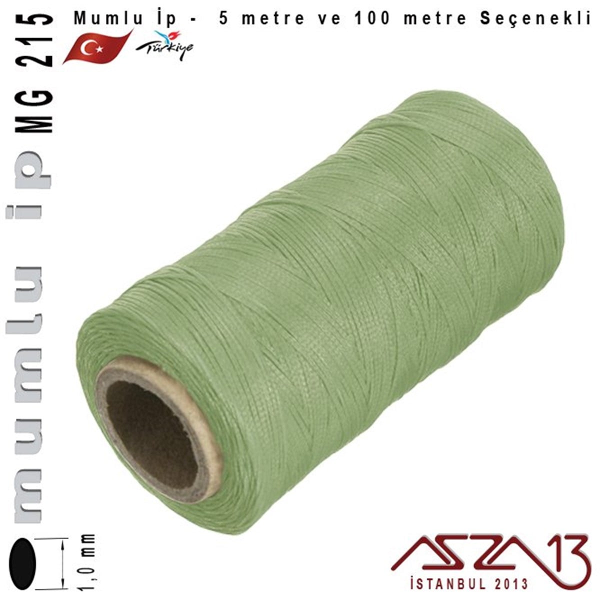 İpler, Kordonlar, MisinalarTAKI MALZEMEKord İplikMG 215, Megafil Extra Mumlu İp - 1,0 mm Kalınlıkta / 5 veya 100 metre