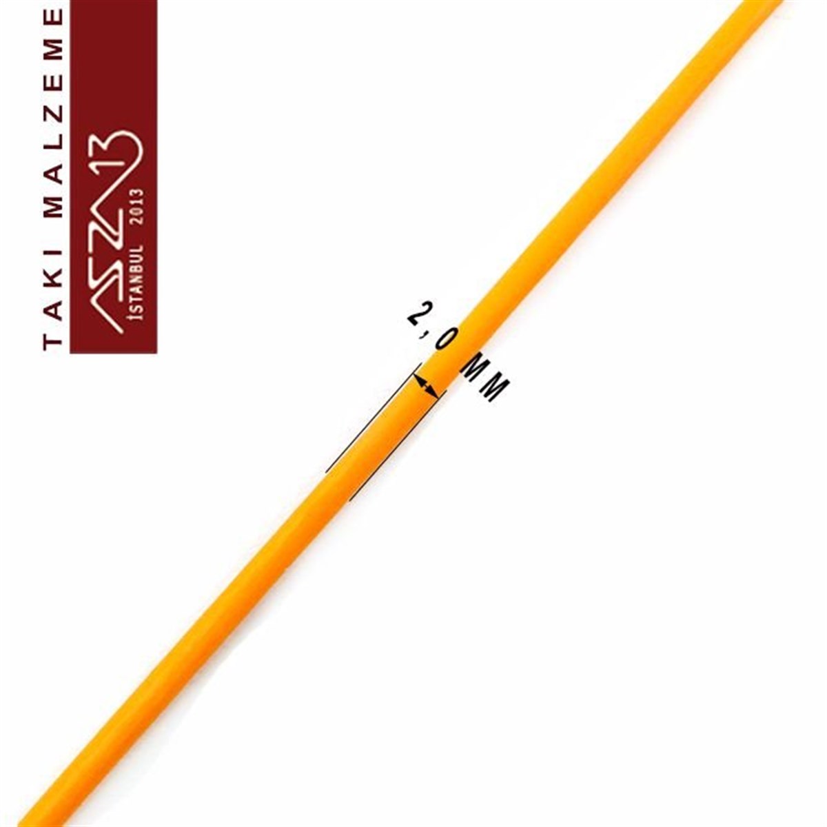 İpler, Kordonlar, MisinalarTAKI MALZEMEMarkasızNeon Turuncu 2,00 mm Kauçuk Esnek Kordon / Paket İçeriği 1 m