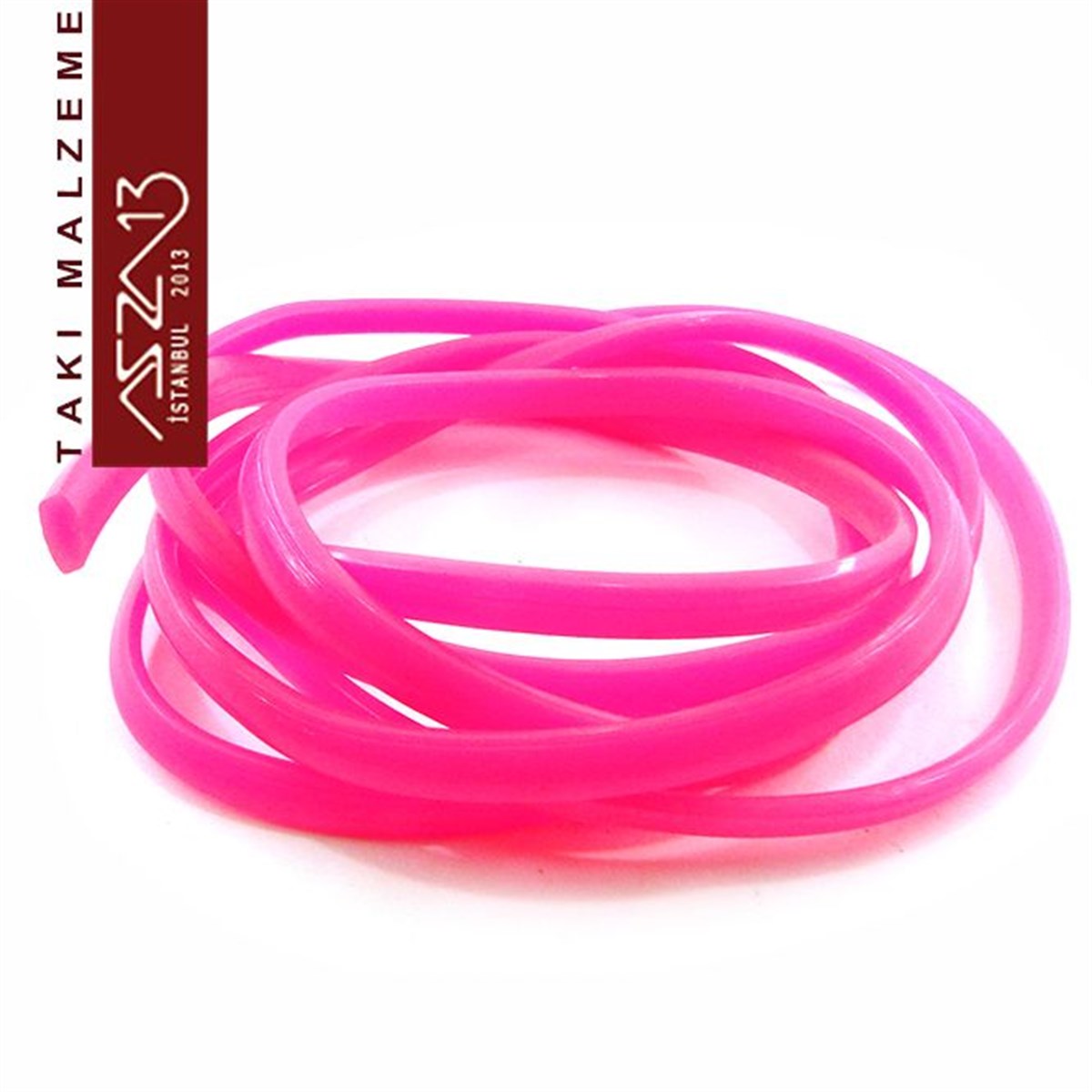 İpler, Kordonlar, MisinalarTAKI MALZEMEMarkasızNeon Pembe 2,00x4,00 mm Kauçuk Esnek Kordon / Paket İçeriği 1 m