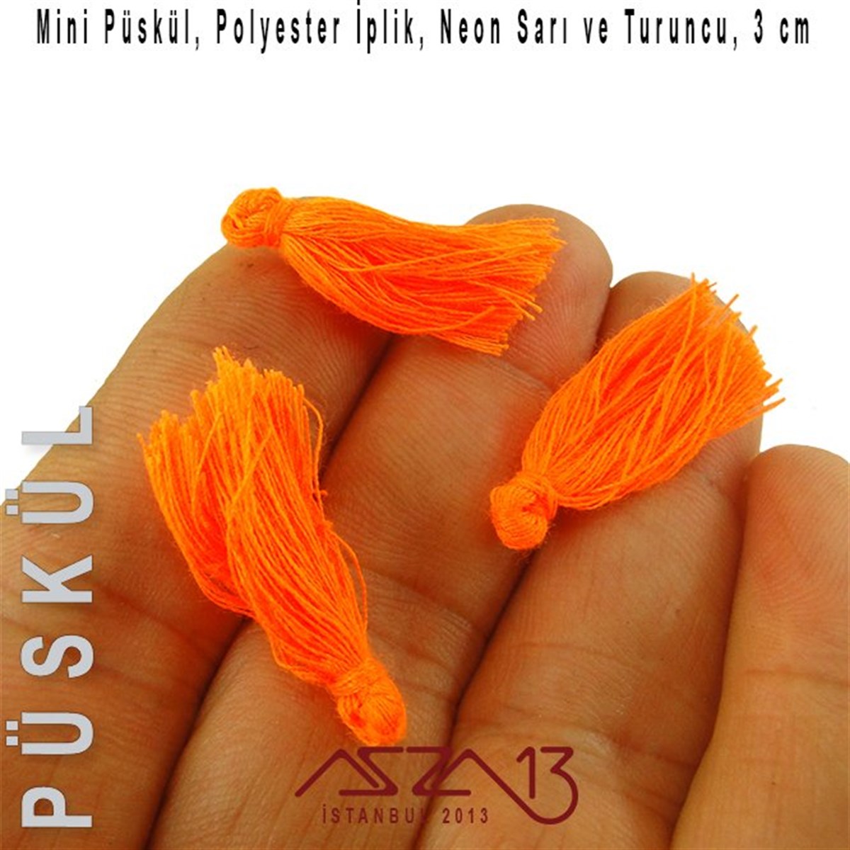 İpler, Kordonlar, MisinalarTAKI MALZEMEMarkasızNeon Sarı ve Turuncu 3 cm Mini Püskül / Paket İçeriği 5 Adet
