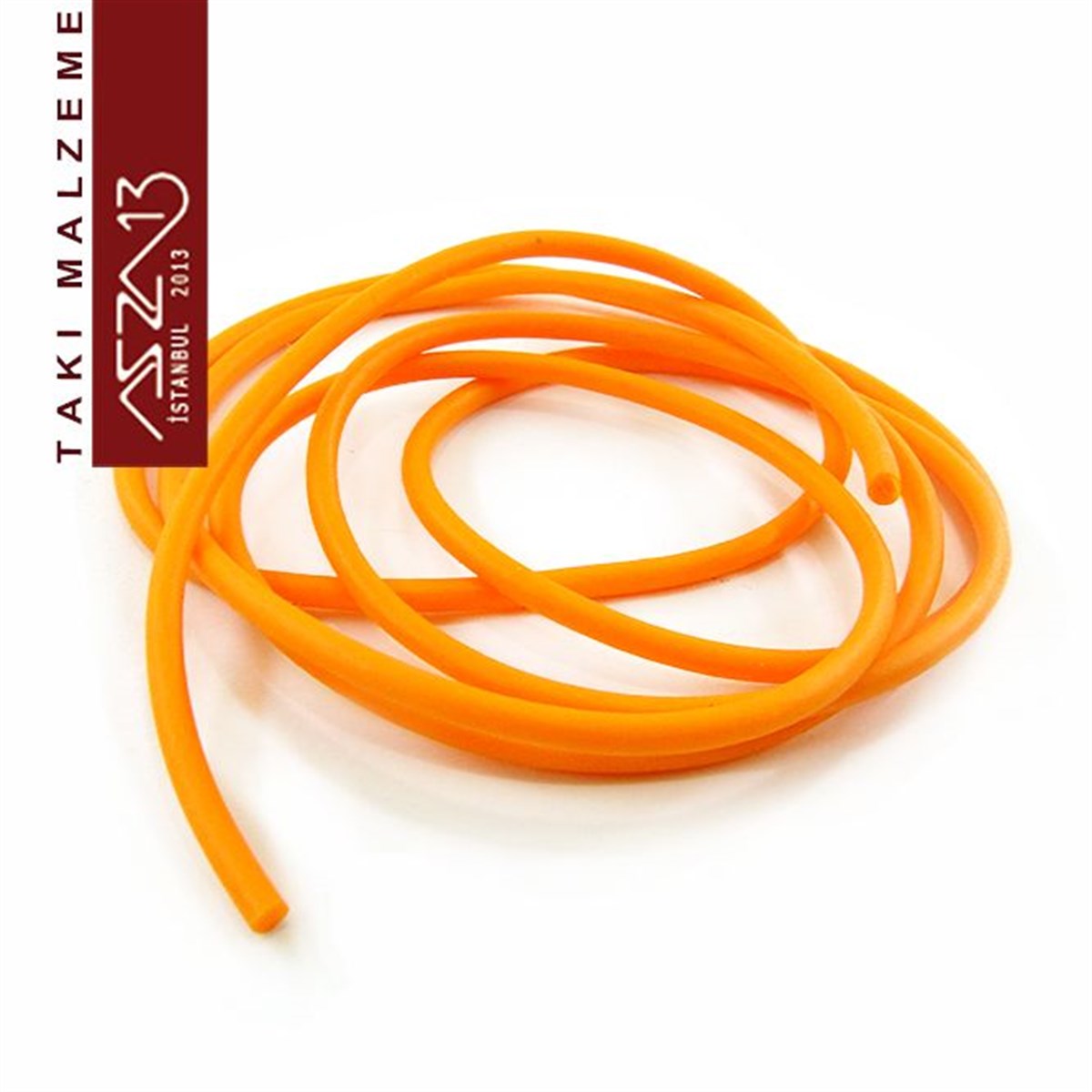 İpler, Kordonlar, MisinalarTAKI MALZEMEMarkasızNeon Turuncu 2,00 mm Kauçuk Esnek Kordon / Paket İçeriği 1 m