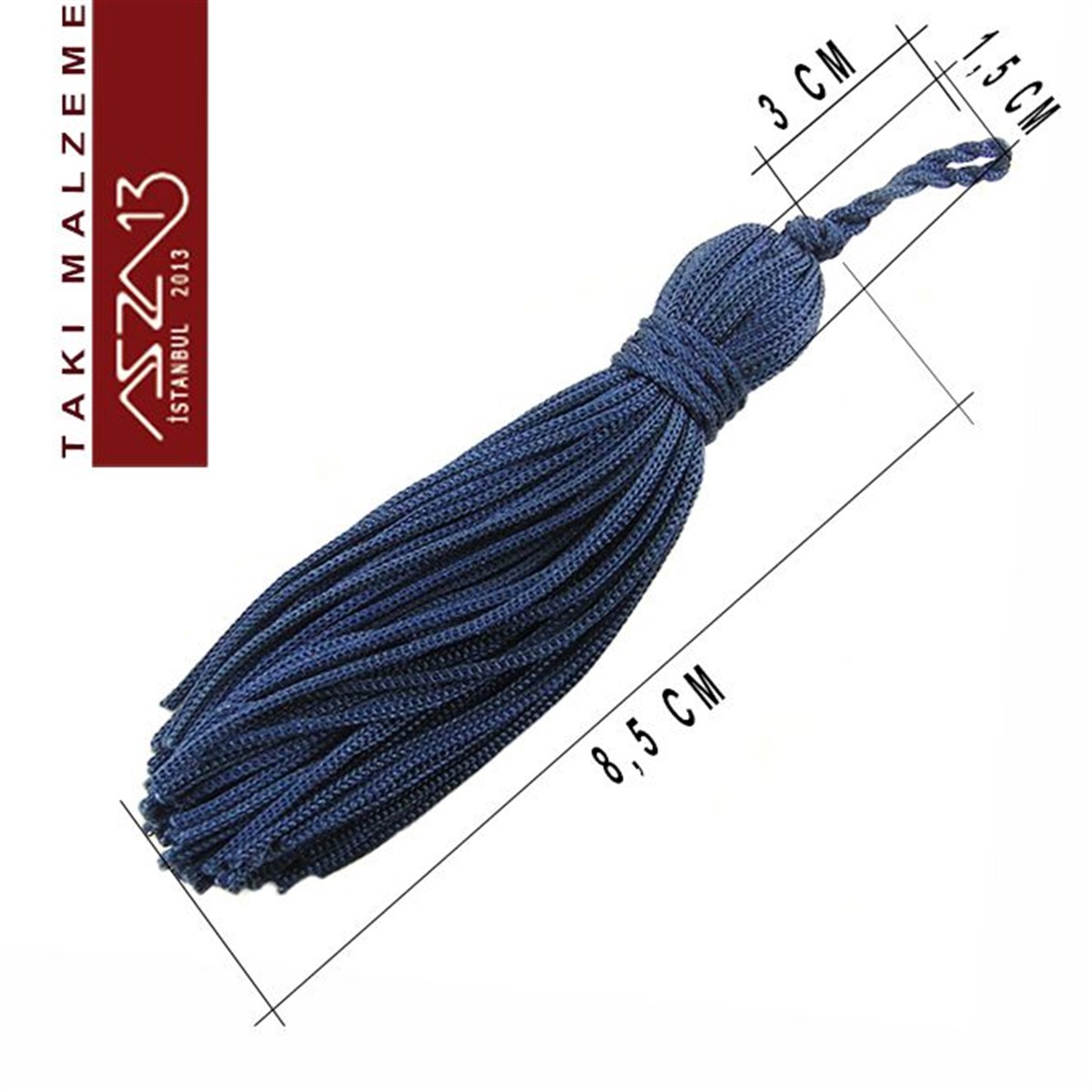 İpler, Kordonlar, MisinalarTAKI MALZEMEMarkasızDenizci Mavisi 12 cm Püskül / Paket İçeriği 2 Adet