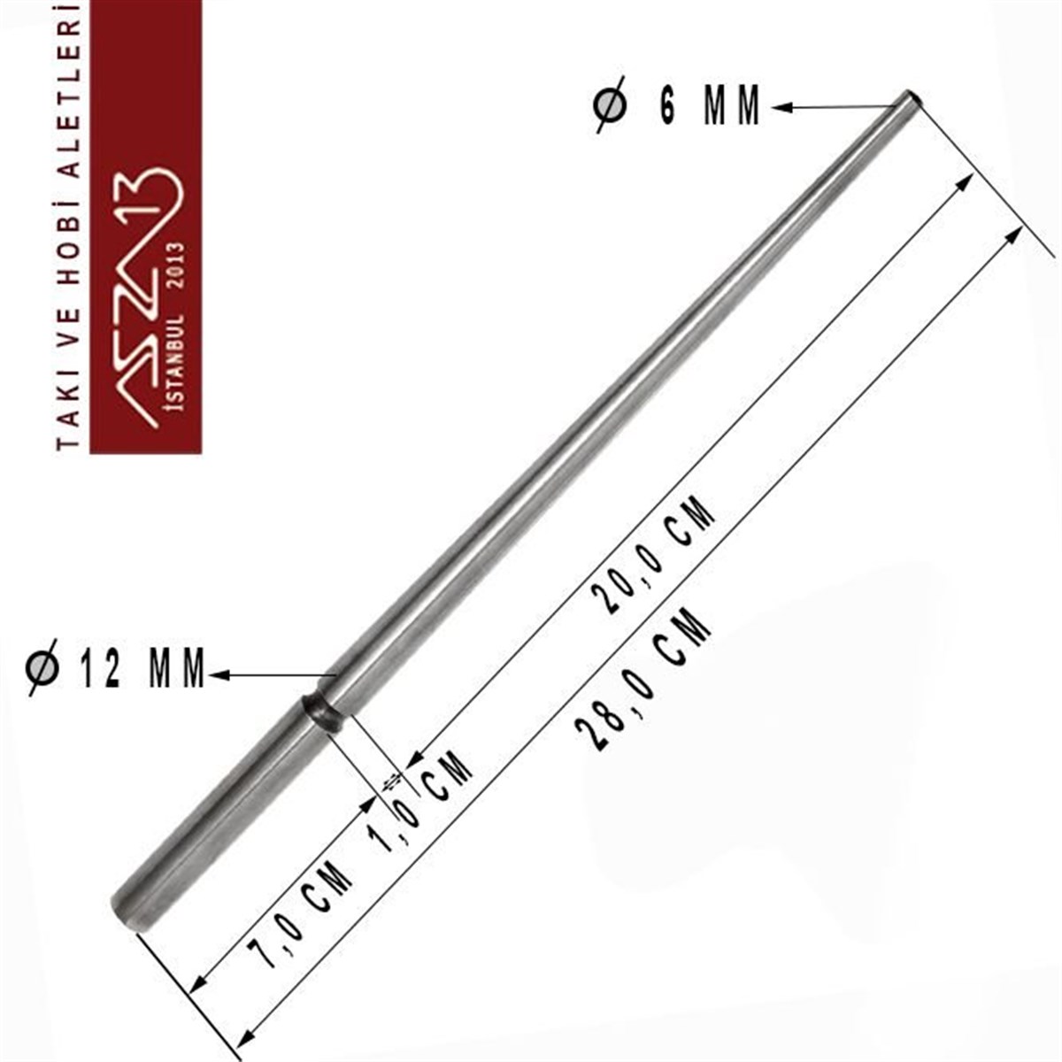Kare Malafa (Bezel Mandrel)ALET, ARAÇ ve GEREÇBeadSmithYuvarlak Kesit Malafa (Bezel Mandrel)