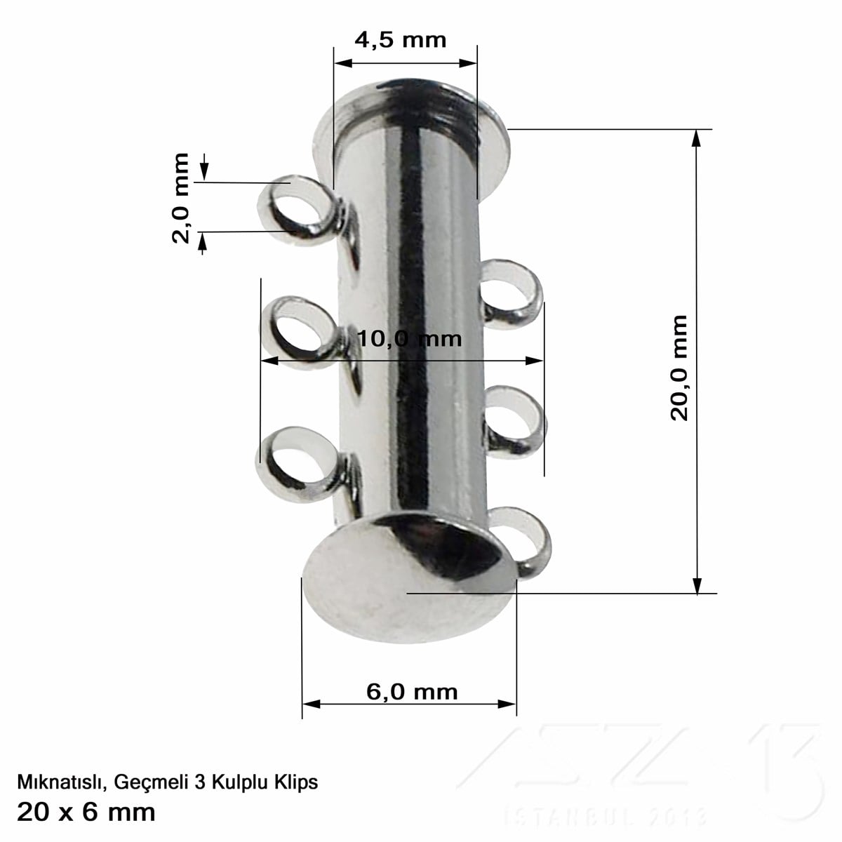 Klips, Kilit  / Mıknatıslı KlipsMıknatıslı Kilit, KlipsMarkasız06.Tm.61.Kt.122Klips - Mıknatıslı ve Kızaklı - Üç Kulplu - 20 mm / 1 Adet