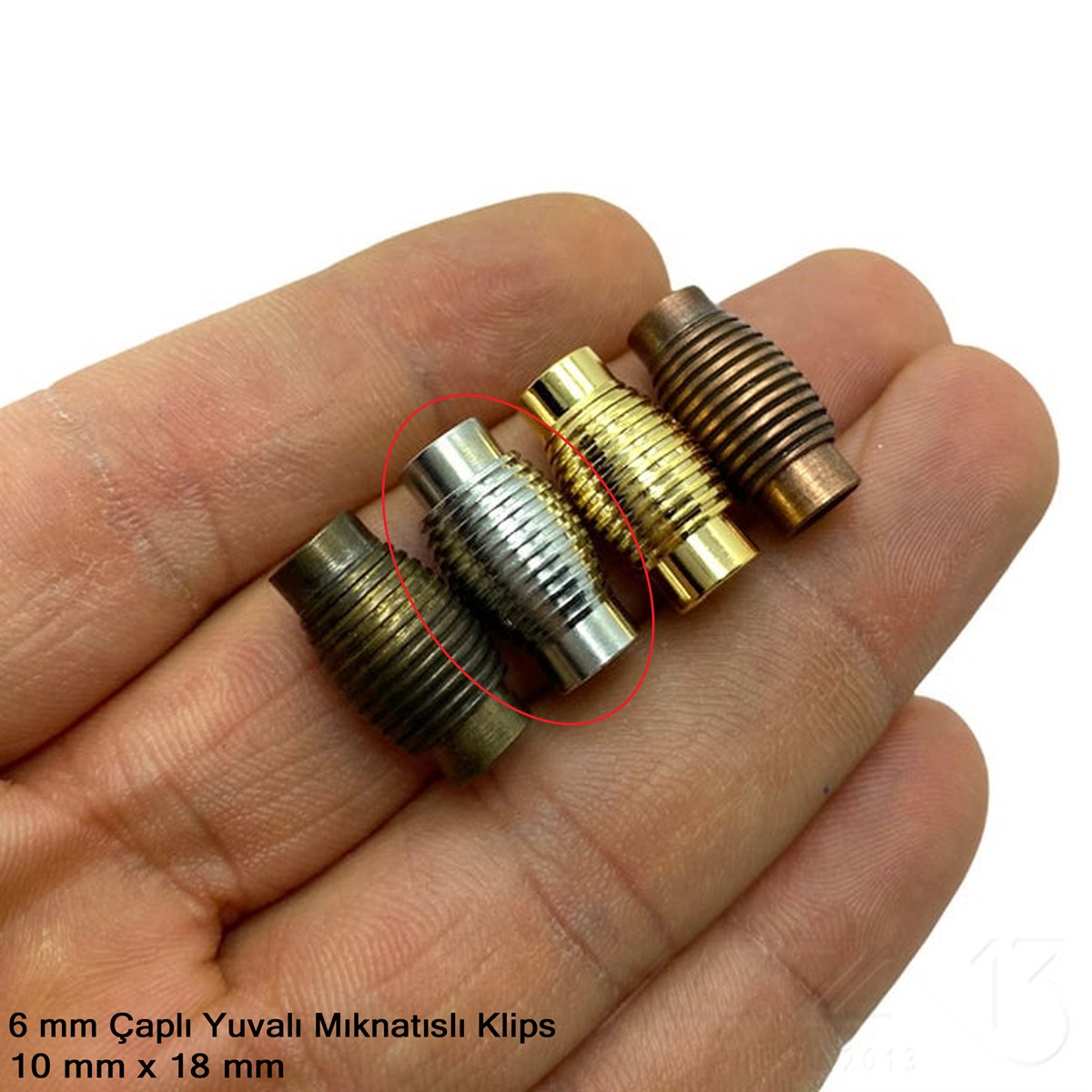 Klips, Kilit  / Mıknatıslı KlipsMıknatıslı Kilit, KlipsMarkasız06.Tm.61.Kt.135Klips - Mıknatıslı, Silindirik - Yuvalı ve Rodyum Kaplamalı - 6 mm / 1 Adet