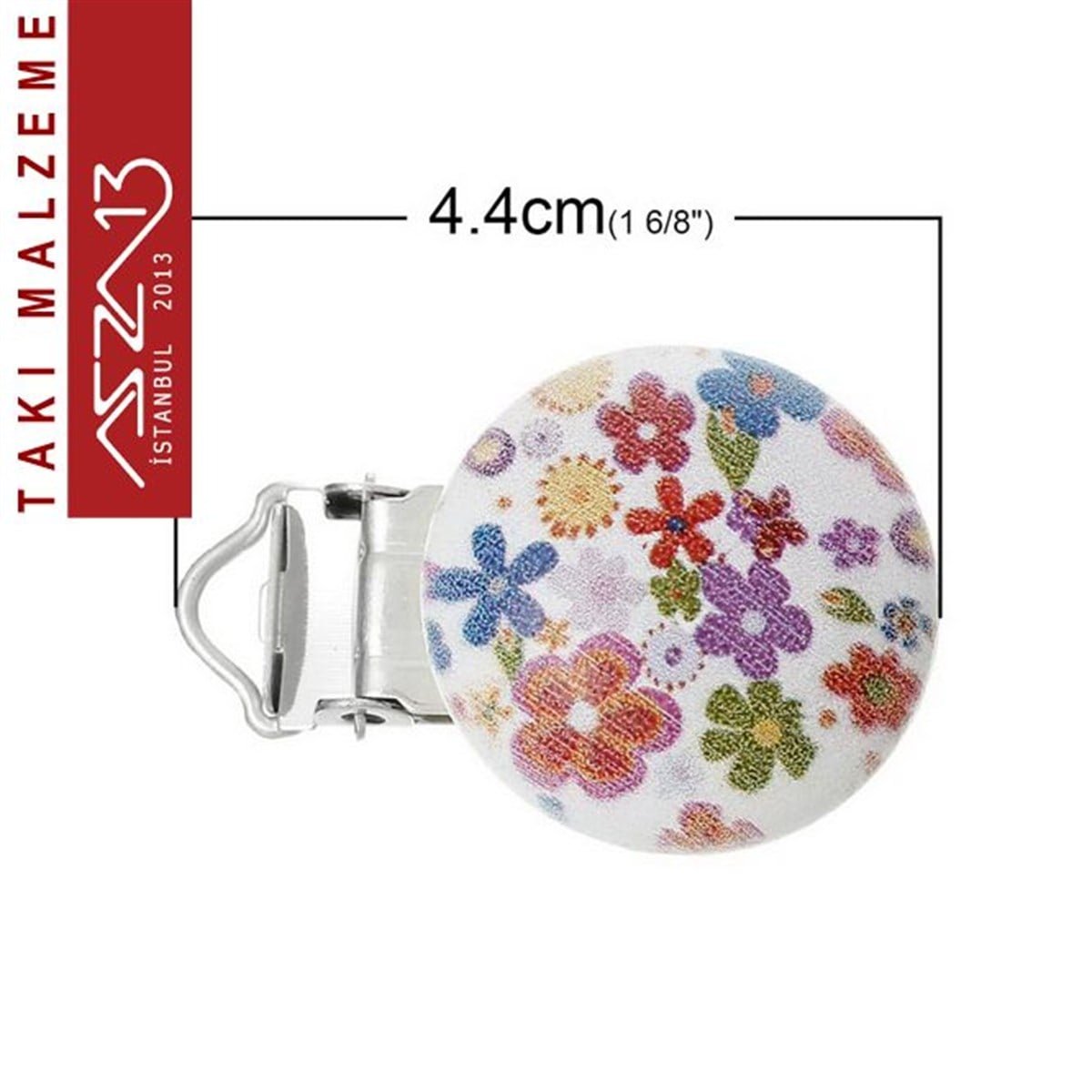 Klipsler, Kancalar, Bitler, Kapamalar, HalkalarTAKI MALZEMEMarkasızÇiçekli - Ahşap Emzik Klipsi / Paket İçeriği 1 Adet