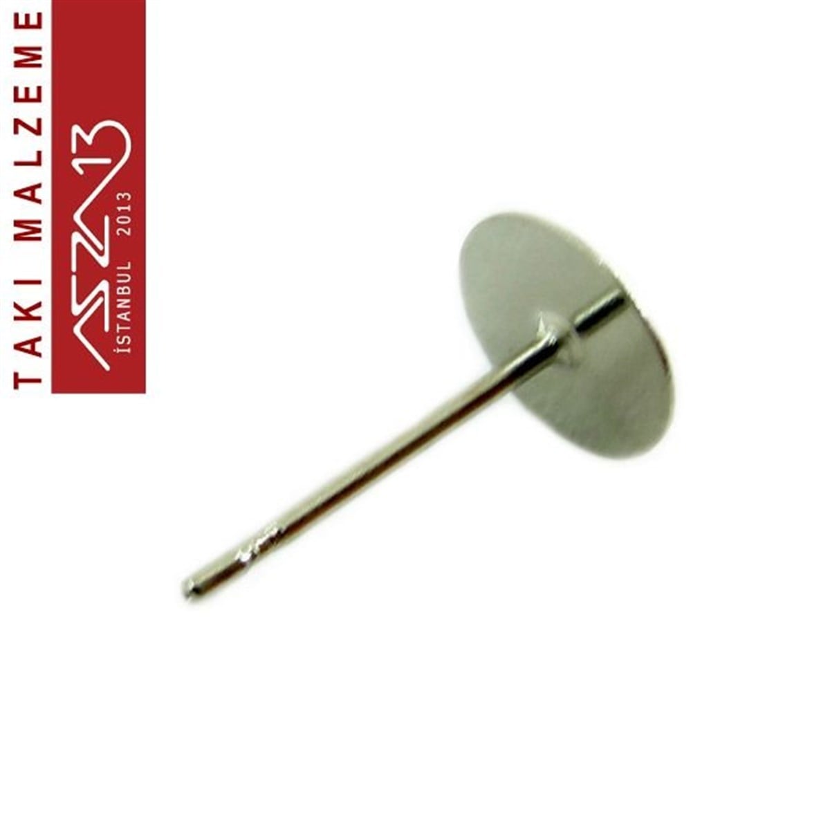 Klipsler, Kancalar, Bitler, Kapamalar, HalkalarTAKI MALZEMEMarkasızNikel Kaplamalı - 7 mm - Aynalı Küpe Çivisi / 20 Adet