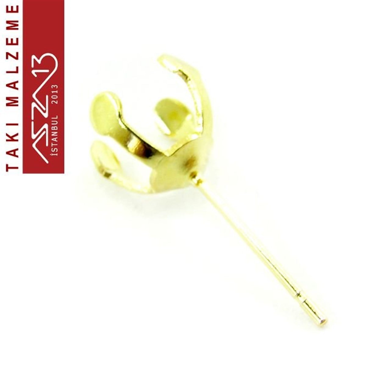 Klipsler, Kancalar, Bitler, Kapamalar, HalkalarTAKI MALZEMEMarkasızAltın Kaplamalı, 8 mm Tırnaklı Yuva Küpe Kancası / Paket İçeriği 5 Çift