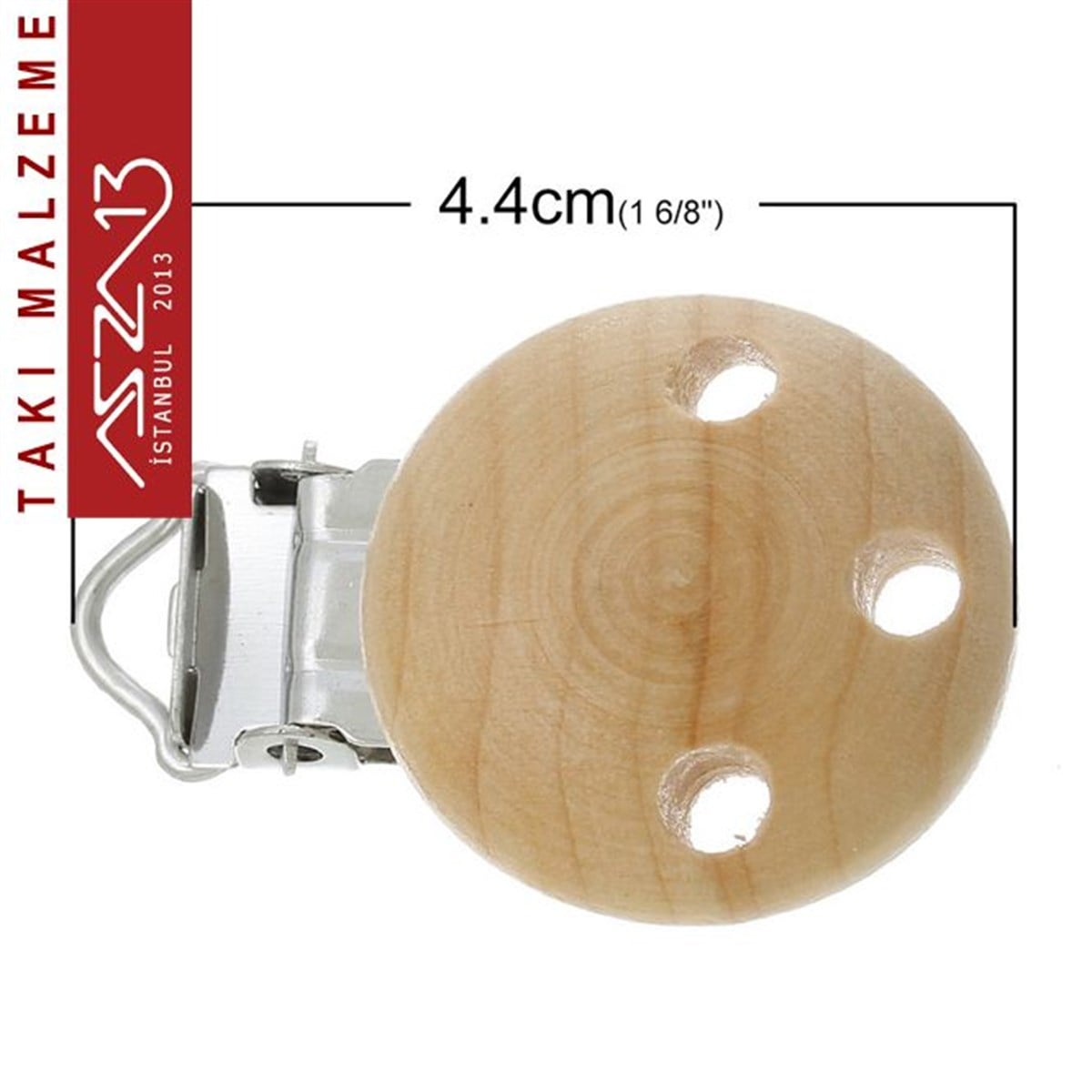 Klipsler, Kancalar, Bitler, Kapamalar, HalkalarTAKI MALZEMEMarkasızNaturel Ahşap Emzik Klipsi / Paket İçeriği 1 Adet