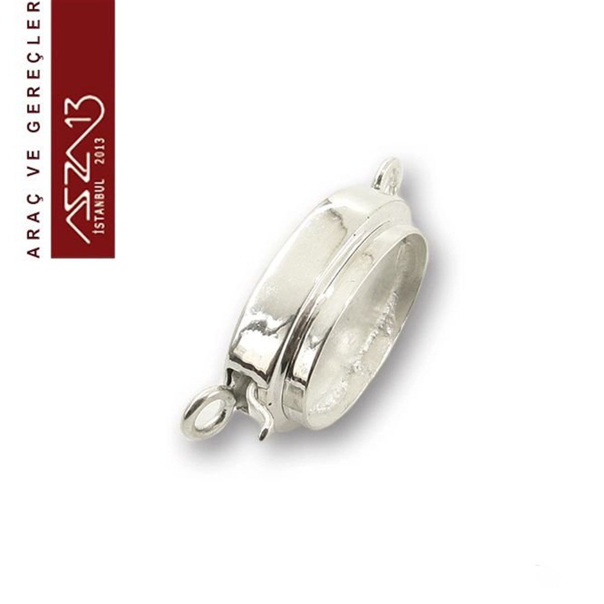 Klipsler, Kancalar, Bitler, Kapamalar, HalkalarTAKI MALZEMEBeadSmithGümüş Kaplama, 13x18 mm Yuva Çap'lı, Pim'li Klips / Paket İçeriği 1 Adet