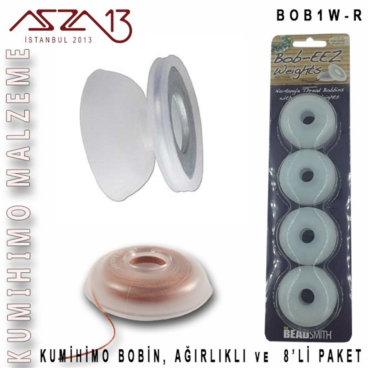 Kumihimo BobinALET, ARAÇ ve GEREÇBeadSmithKumihimo Bobin 4,8 cm (Ağırlıklı) / 8'li Orijinal Paket