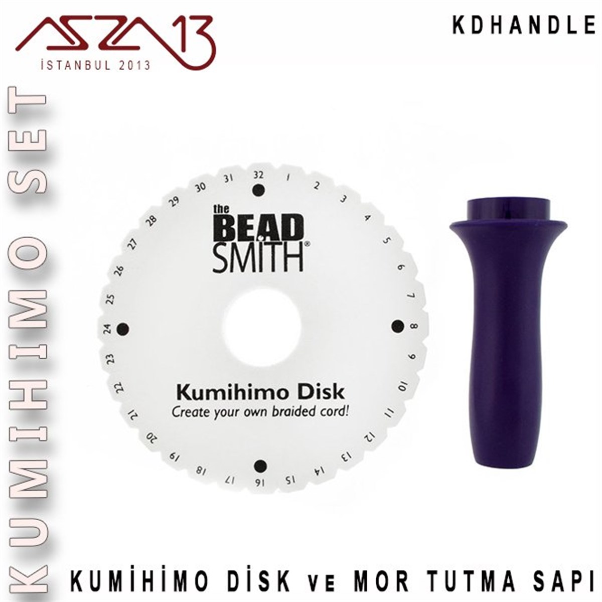Kumihimo Disk ve Tutma SapıALET, ARAÇ ve GEREÇBeadSmithKumihimo Disk (15,2/1 cm) ve Mor Tutma Sapı