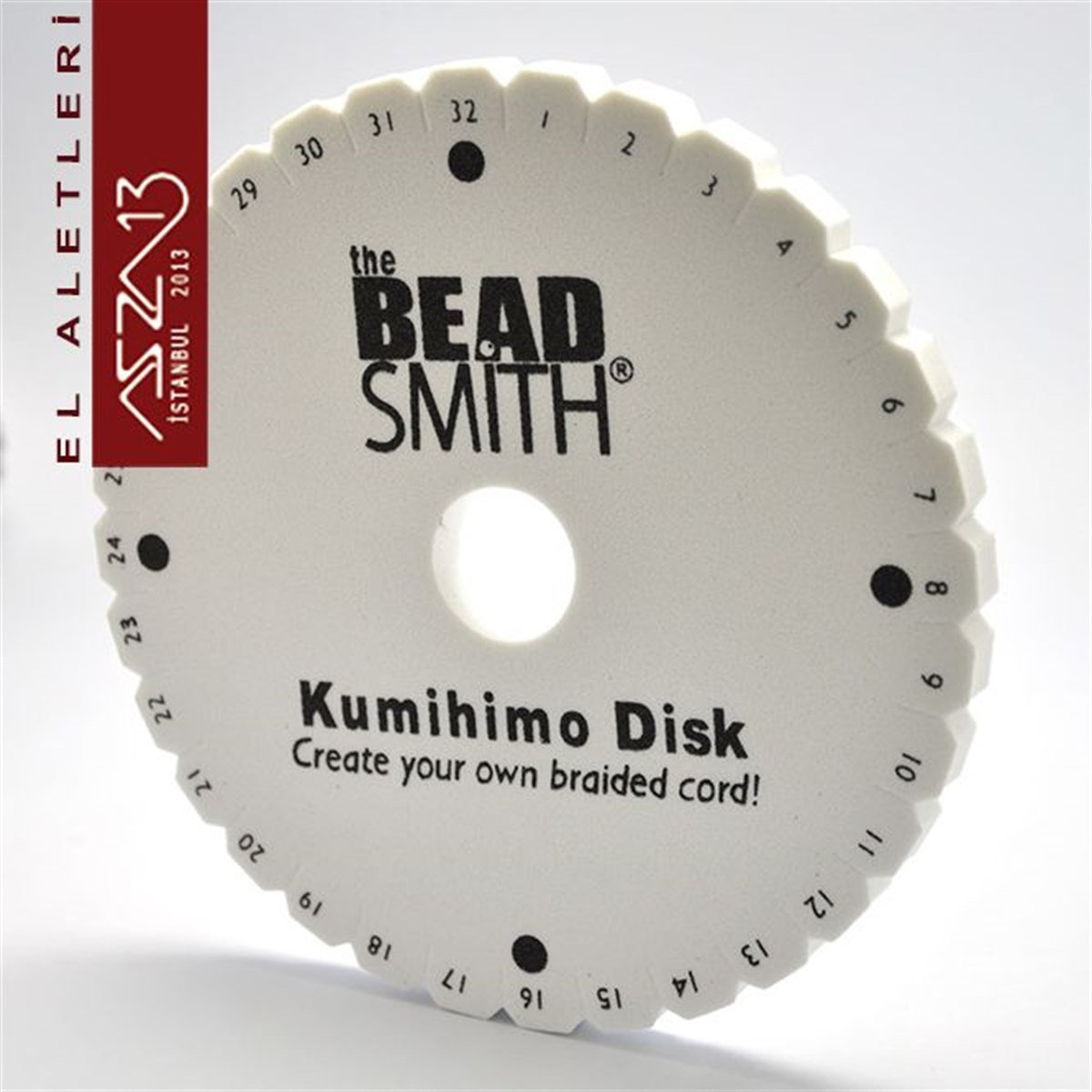 Kumihimo DiskALET, ARAÇ ve GEREÇBeadSmithMini Kumihimo Yuvarlak Disk (İp Örme Aparatı)