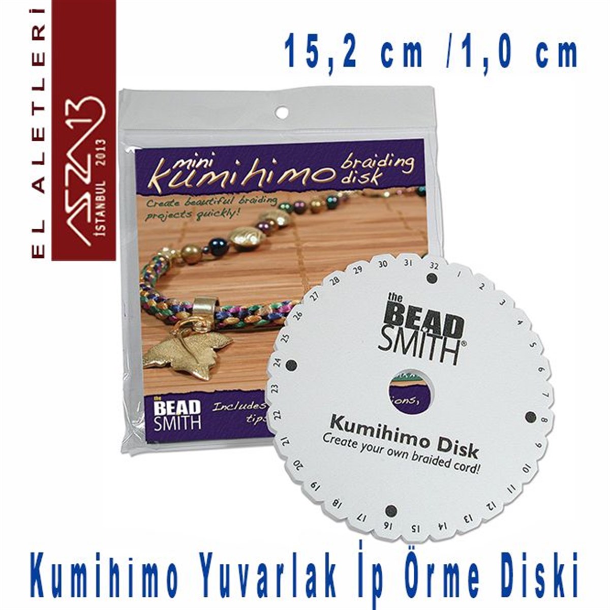 Kumihimo DiskALET, ARAÇ ve GEREÇBeadSmithKumihimo Yuvarlak Disk (İp Örme Aparatı)