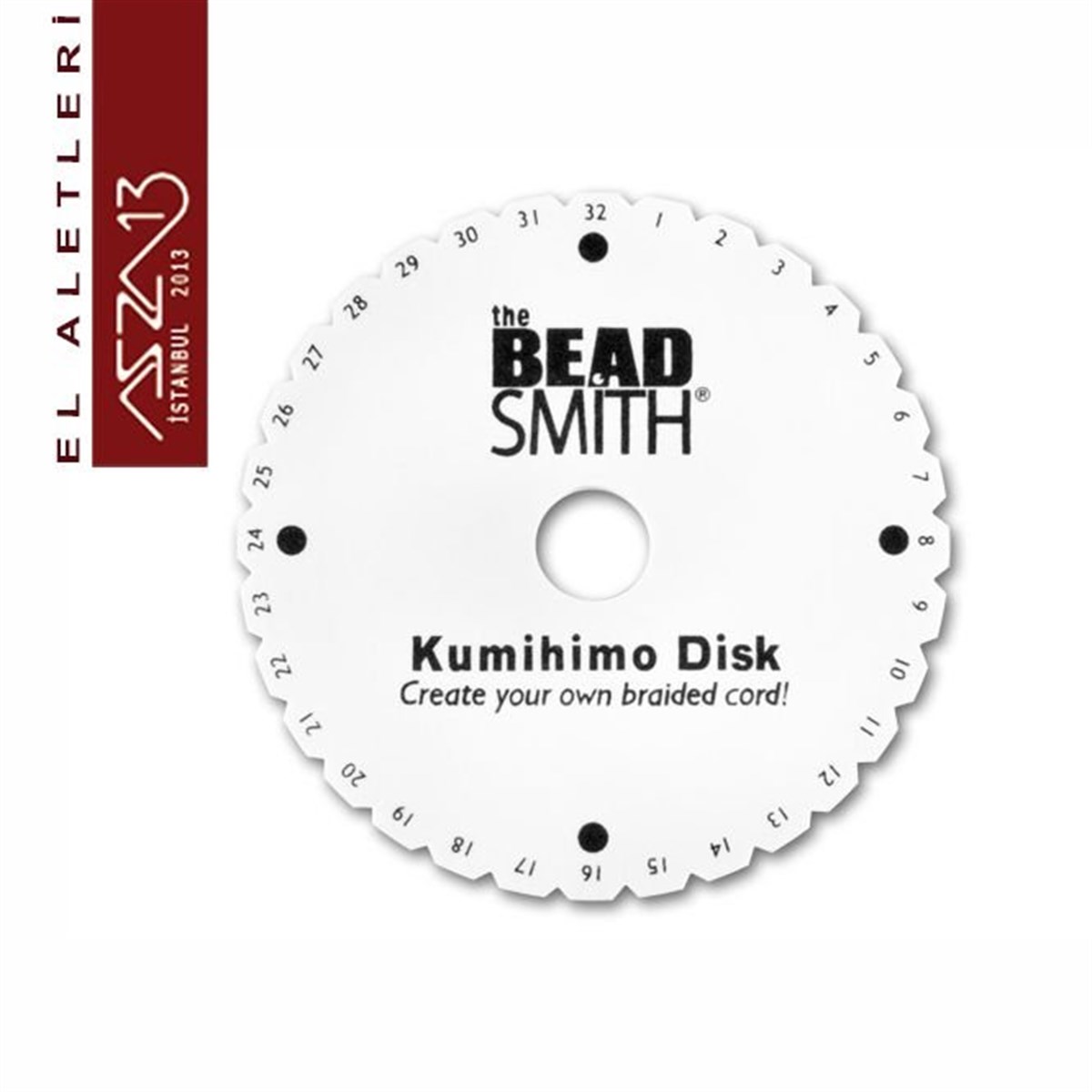 Kumihimo DiskALET, ARAÇ ve GEREÇBeadSmithKumihimo Yuvarlak Disk (İp Örme Aparatı)