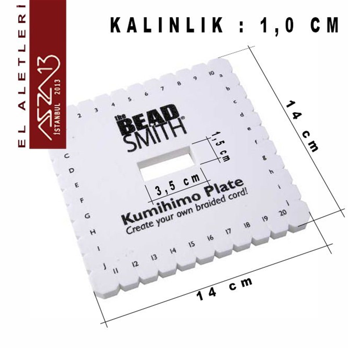 Kumihimo DiskALET, ARAÇ ve GEREÇBeadSmithKumihimo Kare Disk (İp Örme Aparatı)