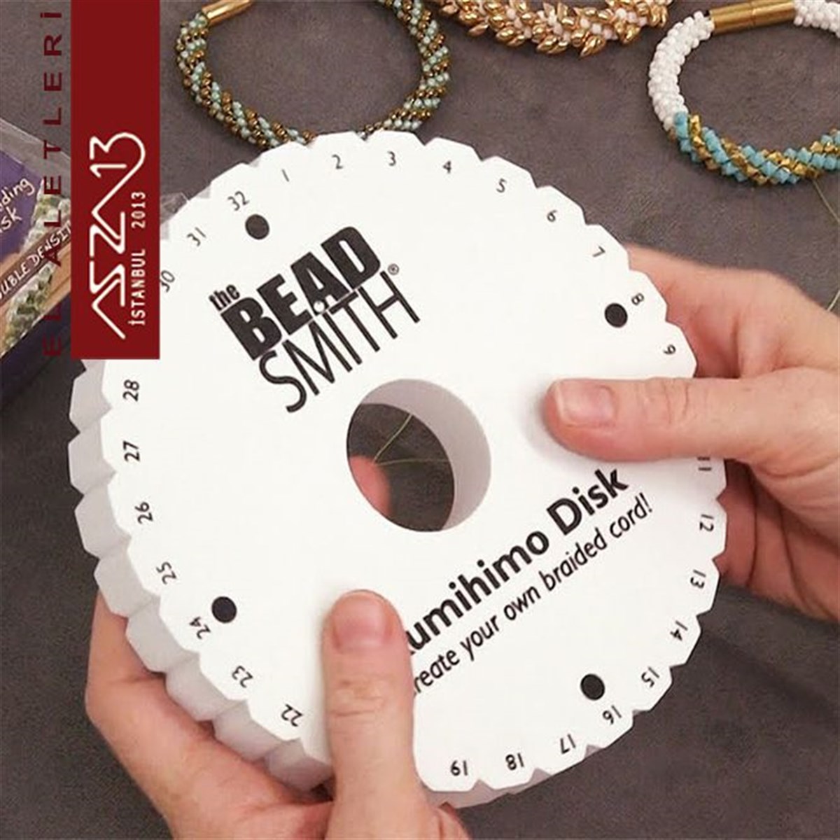 Kumihimo DiskALET, ARAÇ ve GEREÇBeadSmithKumihimo Yuvarlak Disk (İp Örme Aparatı)