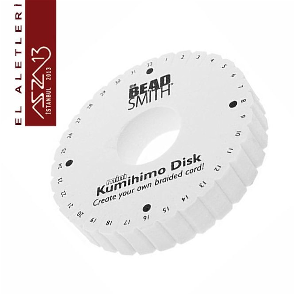 Kumihimo DiskALET, ARAÇ ve GEREÇBeadSmithKumihimo Yuvarlak Disk (İp Örme Aparatı)