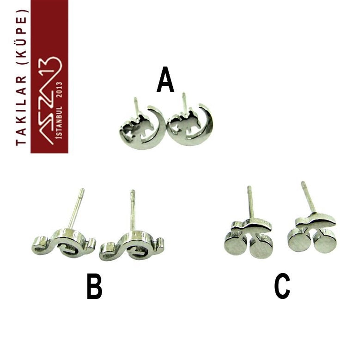 KüpeTAKIMarkasız316L Çelik Küpe