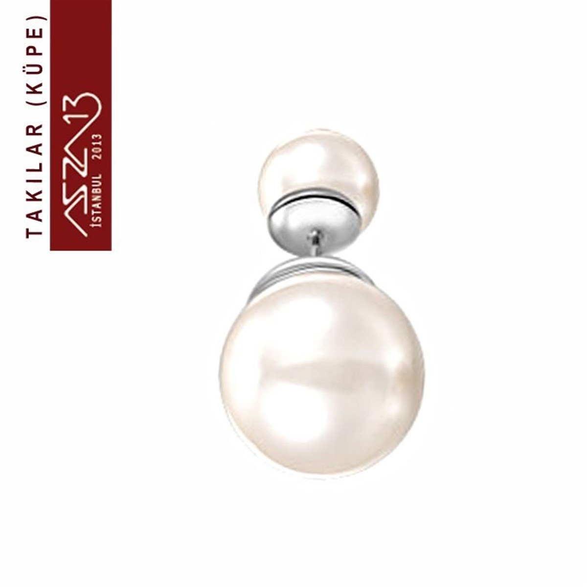 KüpeTAKIMarkasızPlatinyum Beyaz İnci Küpe