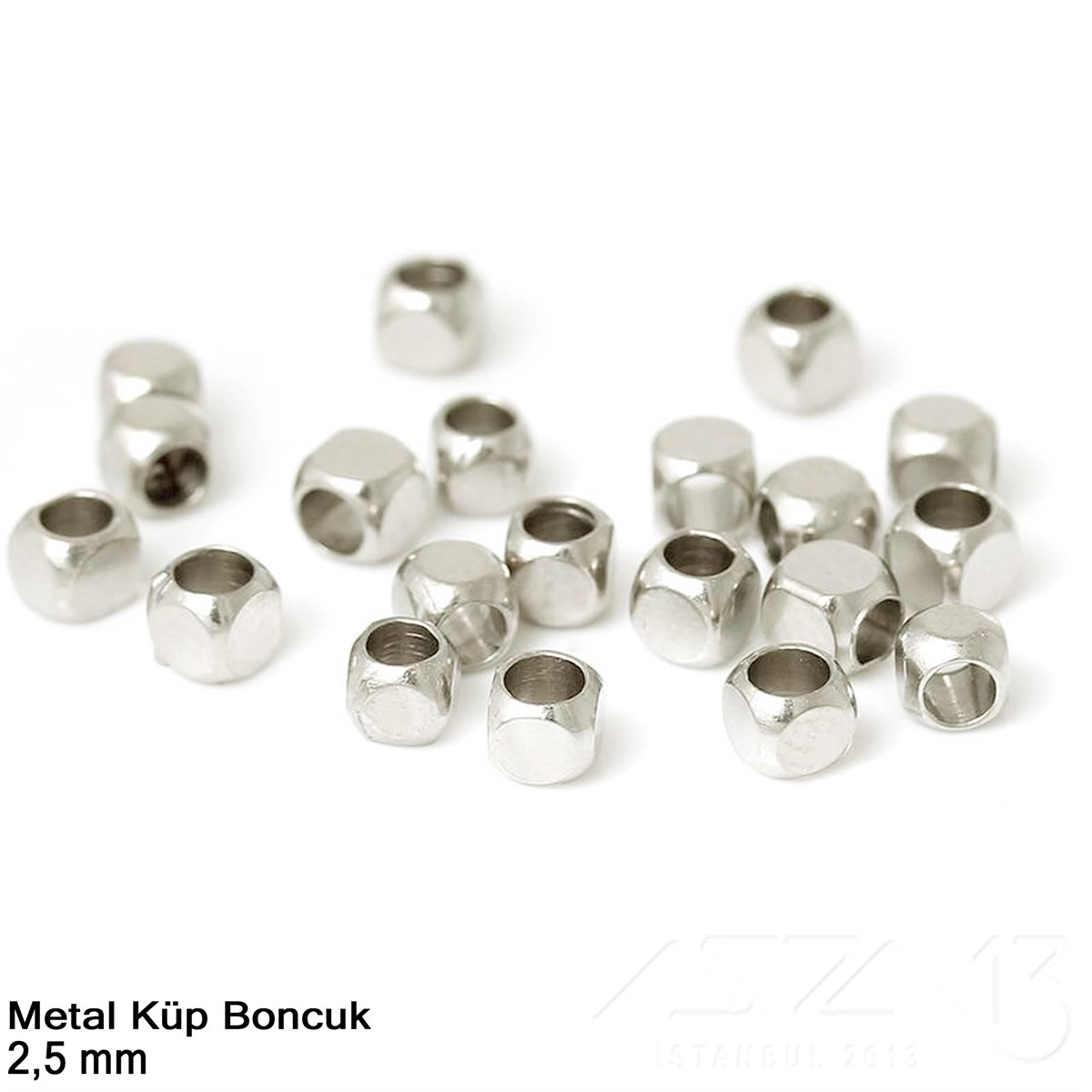Metal Ara Malzeme / Metal Boncuk Malzeme / Yuvarlak Metal BoncukMetal Boncuk MalzemeMarkasız06.Tm.Mm.Bm.46Metal Boncuk - Küp - 2,5 mm - Gümüş Kaplama / 60 Adet