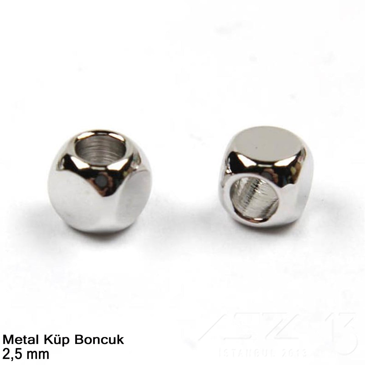 Metal Ara Malzeme / Metal Boncuk Malzeme / Yuvarlak Metal BoncukMetal Boncuk MalzemeMarkasız06.Tm.Mm.Bm.47Metal Boncuk - Küp - 2,5 mm - Nikel Kaplama / 60 Adet
