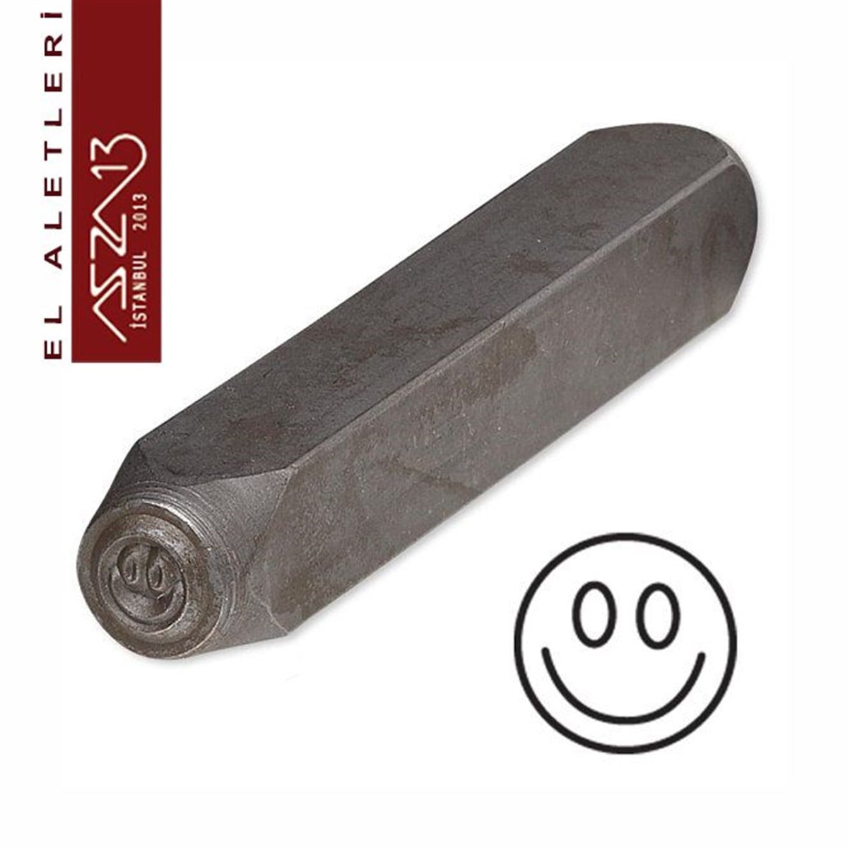Metal Damga Şekil (Figür) SetiALET, ARAÇ ve GEREÇBeadSmith6 mm ''Gülen Yüz'' Figürlü Metal Damga