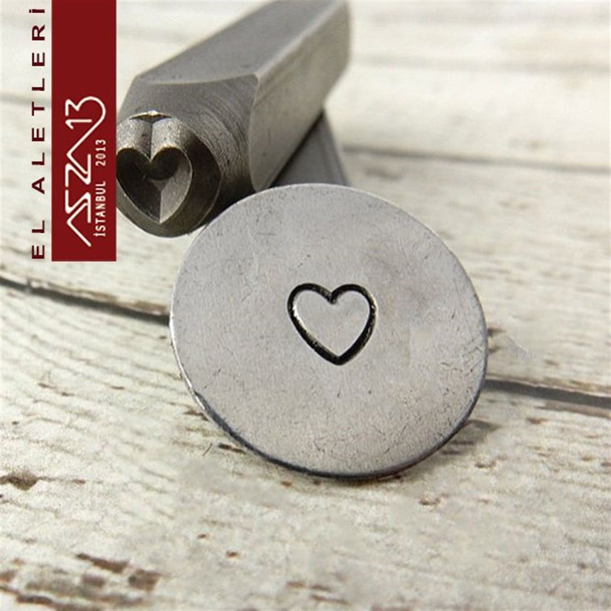 Metal Damga Şekil (Figür) SetiALET, ARAÇ ve GEREÇBeadSmith6 mm ''Kalp'' Figürlü Metal Damga