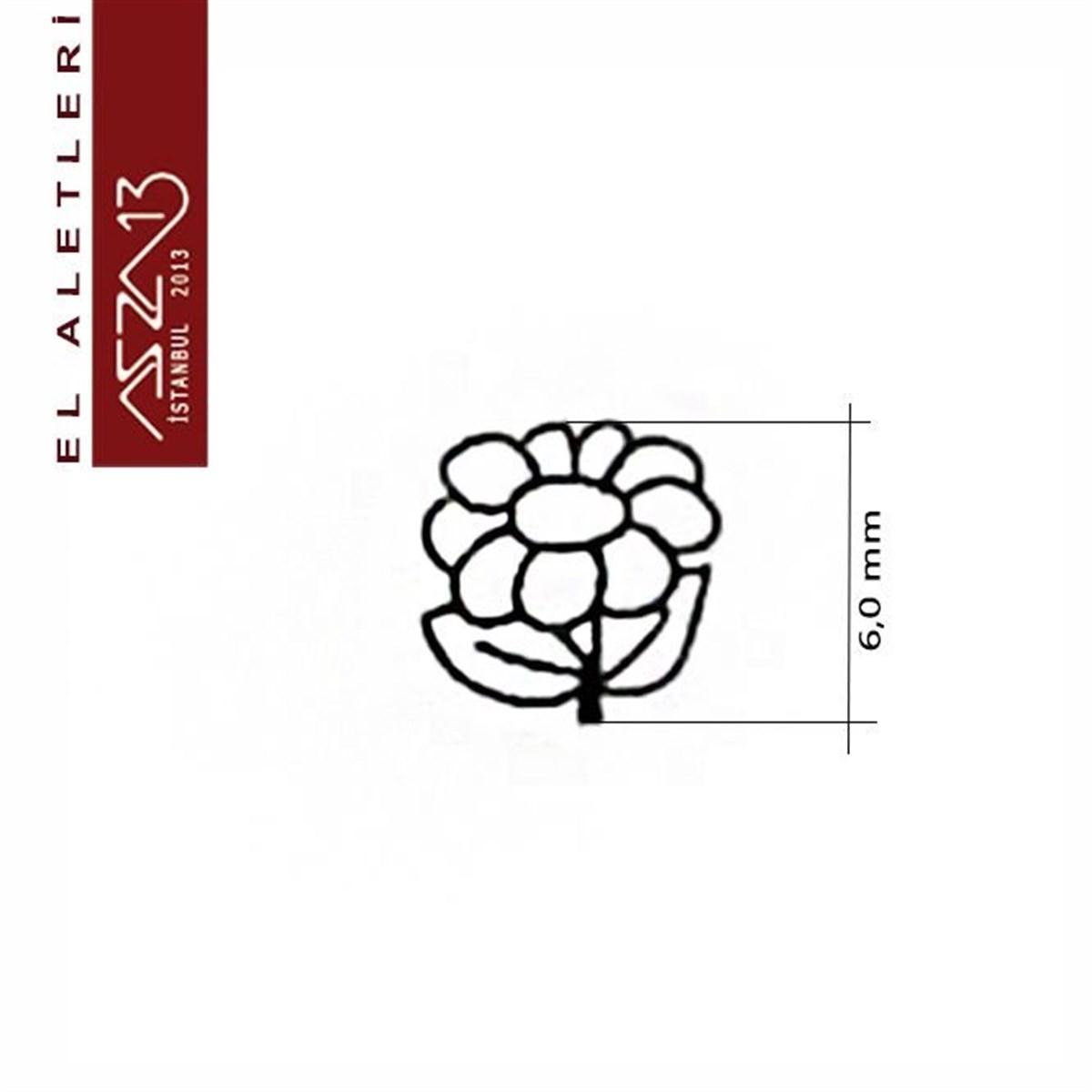 Metal Damga Şekil (Figür) SetiALET, ARAÇ ve GEREÇBeadSmith6 mm ''Çiçek'' Figürlü Metal Damga