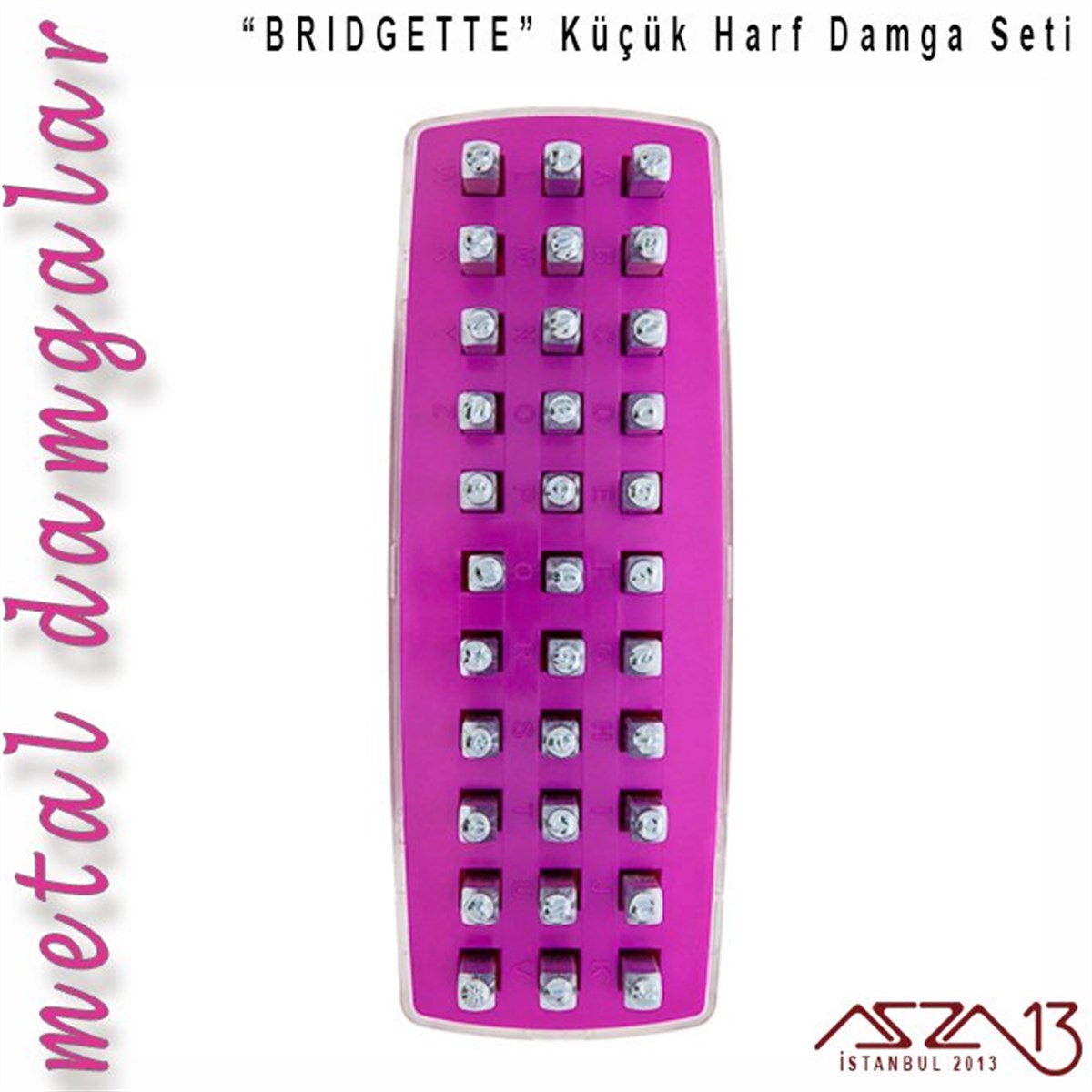 Metal Harf Damga SetiALET, ARAÇ ve GEREÇImpressArt''Bridgette'' Font Küçük Harf Damga Seti, 3 mm