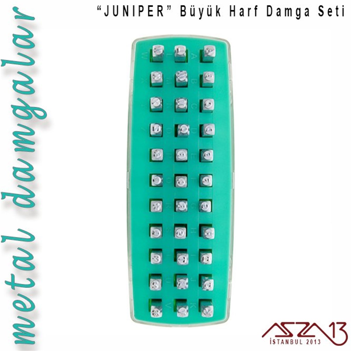 Metal Harf Damga SetiALET, ARAÇ ve GEREÇImpressArt''Juniper'' Font Büyük Harf Damga Seti, 3 mm