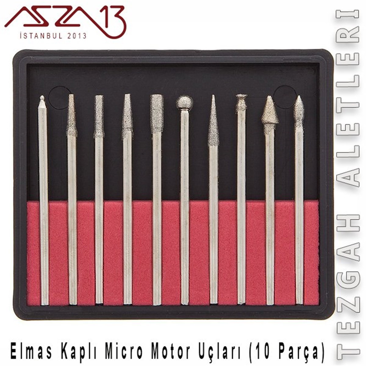 Mikro Motor Uç SetiALET, ARAÇ ve GEREÇBeadSmithElmas Kaplamalı Mikro Motor Uç Seti (10 Parça)