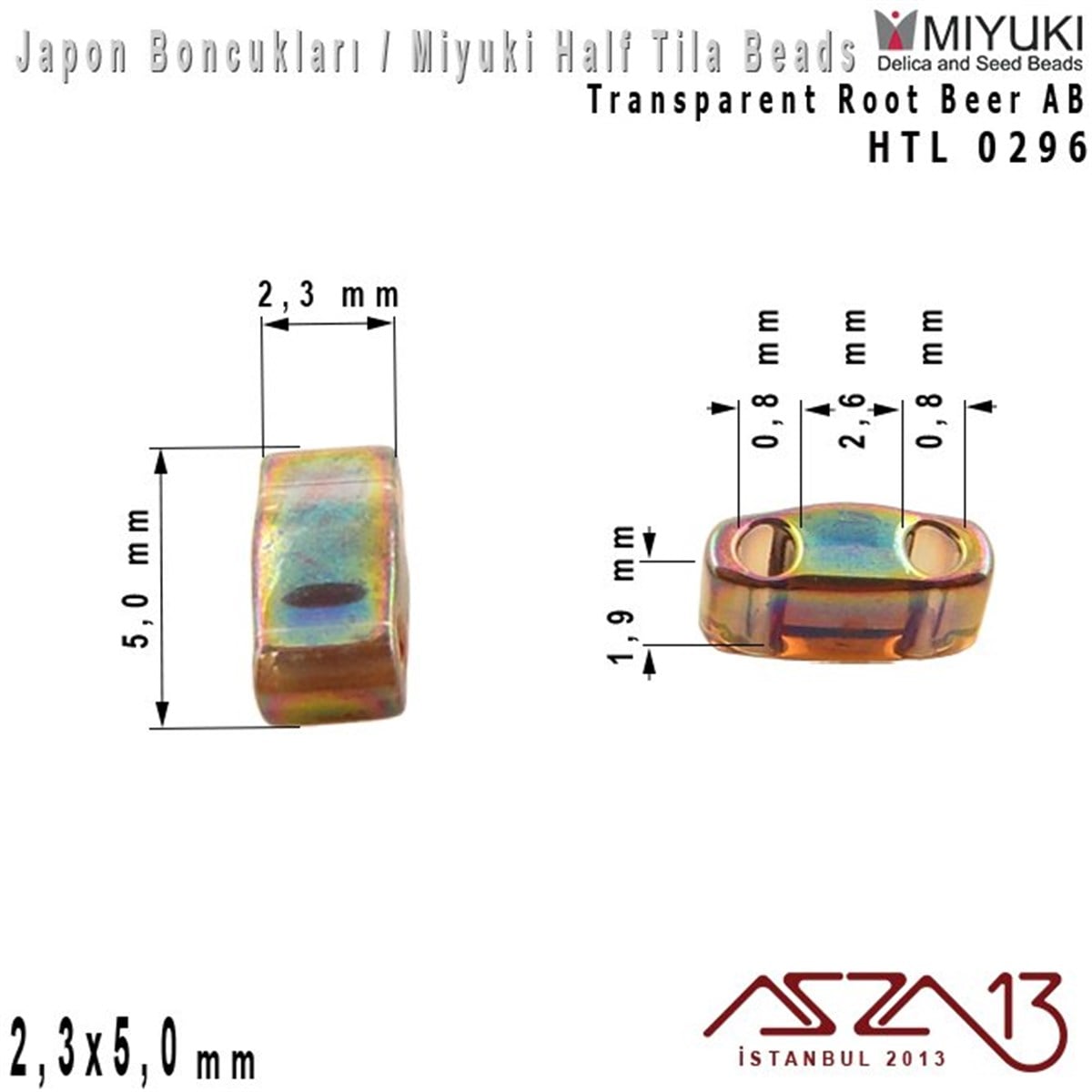 Miyuki Tila BoncukBONCUK ve TAŞMiyukiHalf Tila Boncuk - Transparent Root Beer AB - HTL0296 / 48 Adet