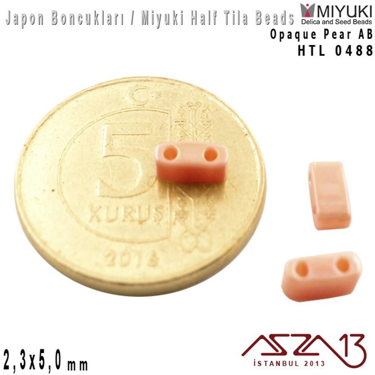 Miyuki Tila BoncukBONCUK ve TAŞMiyukiHalf Tila Boncuk - Opaque Pear AB - HTL0488 / 48 Adet