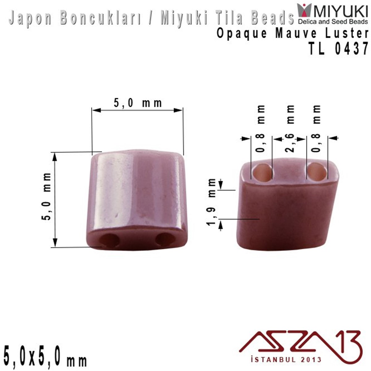 Miyuki Tila BoncukBONCUK ve TAŞMiyukiTila Boncuk - Opaque Mauve Luster - TL0437 / 24 Adet