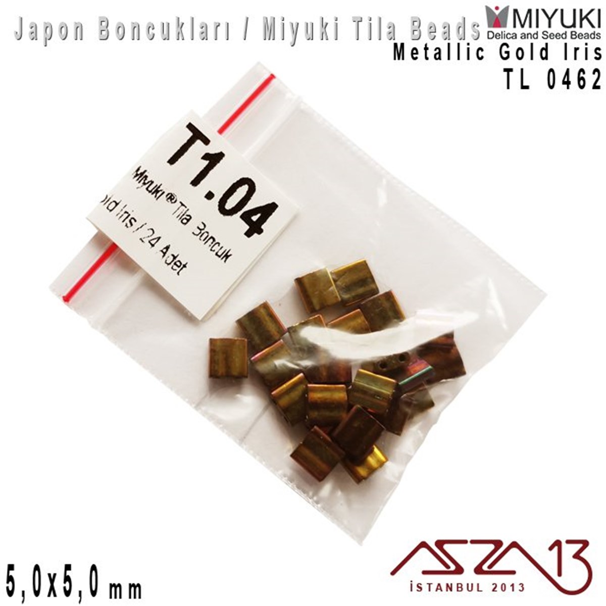 Miyuki Tila BoncukBONCUK ve TAŞMiyukiTila Boncuk - Metallic Gold Iris - TL0462 / 24 Adet